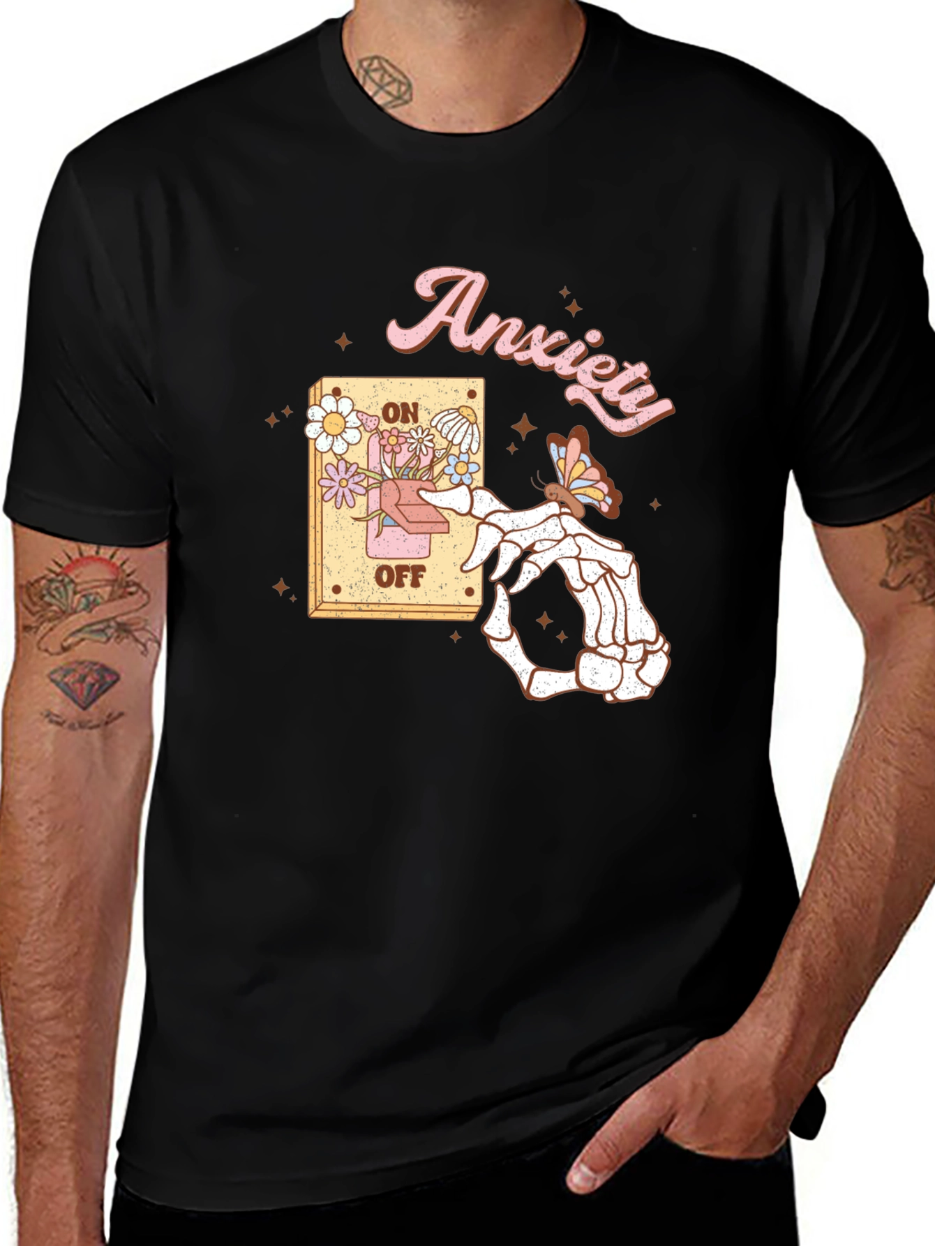 Anxiety On/Off Switch Graphic T-Shirt