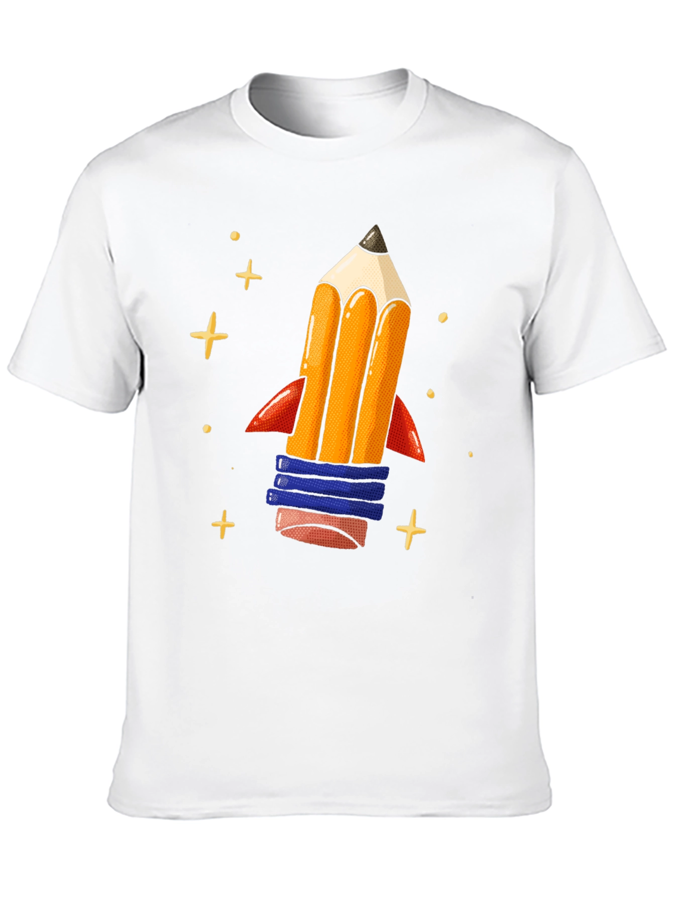 Pencil Rocket Graphic Tee - Back to School Shirt