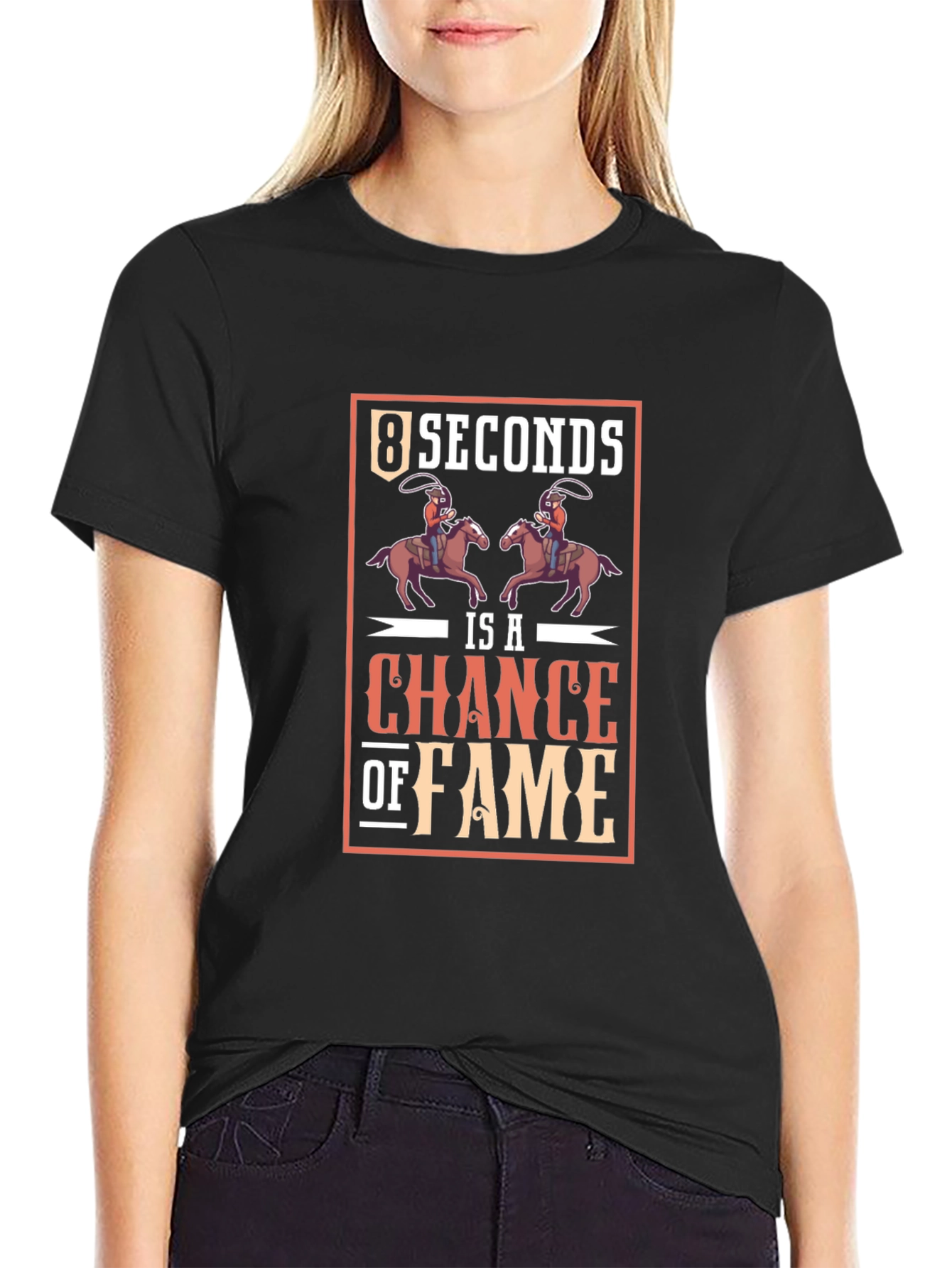 8 Seconds Chance of Fame Black T-Shirt