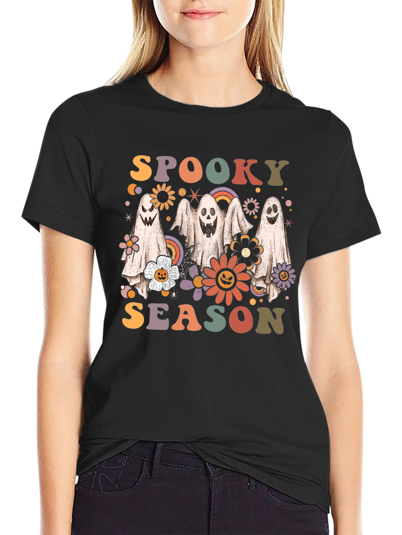 Spooky Season Ghost Graphic Tee