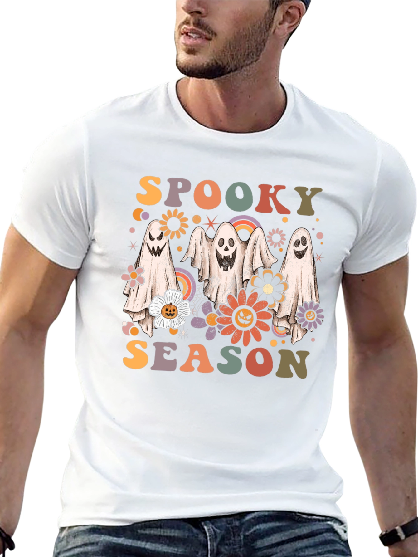 Spooky Season Ghost Graphic Tee
