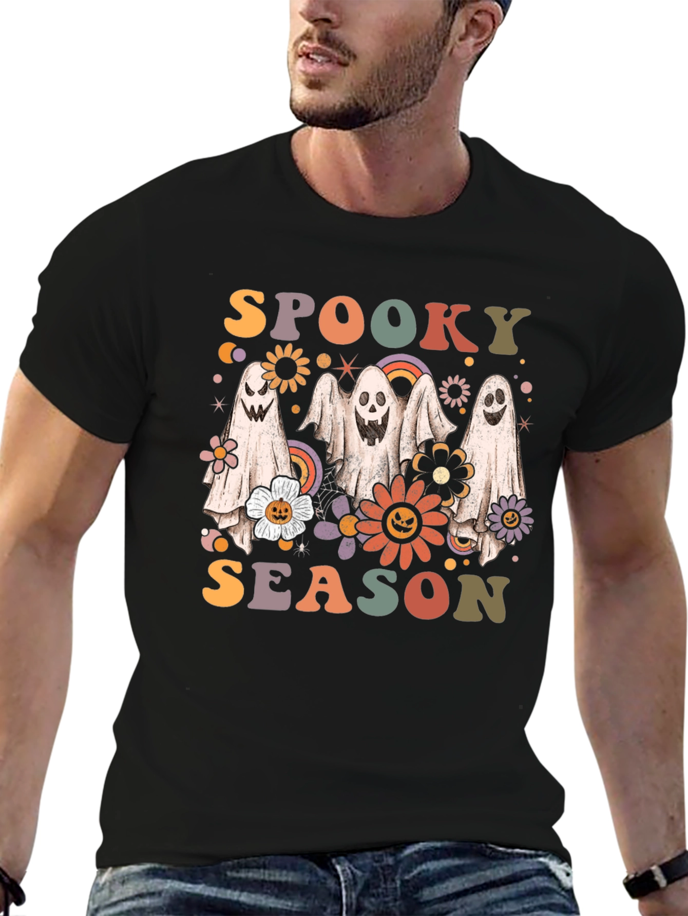 Spooky Season Ghost Graphic Tee