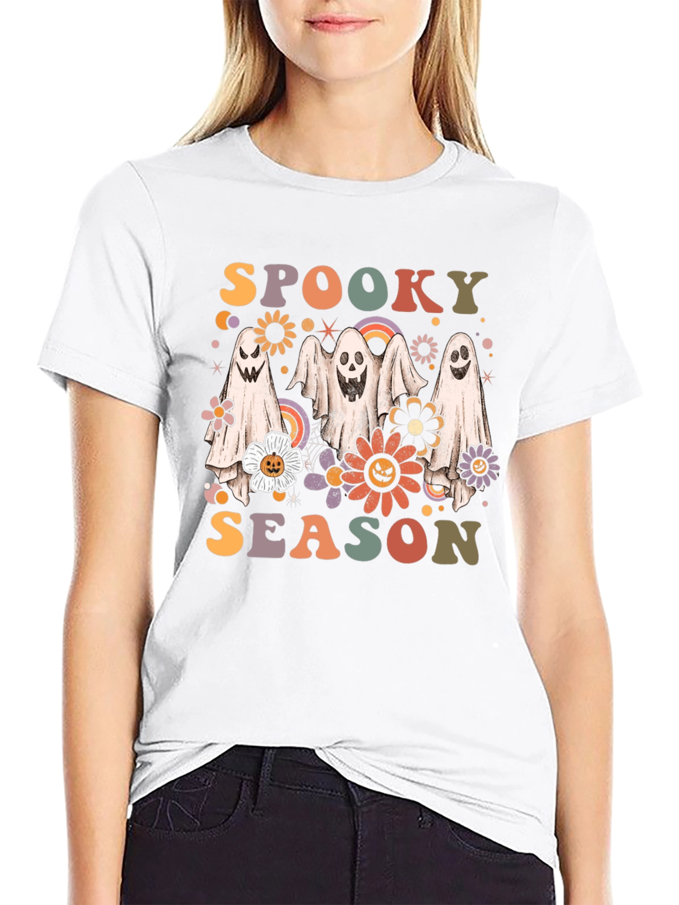 Spooky Season Ghost Graphic Tee
