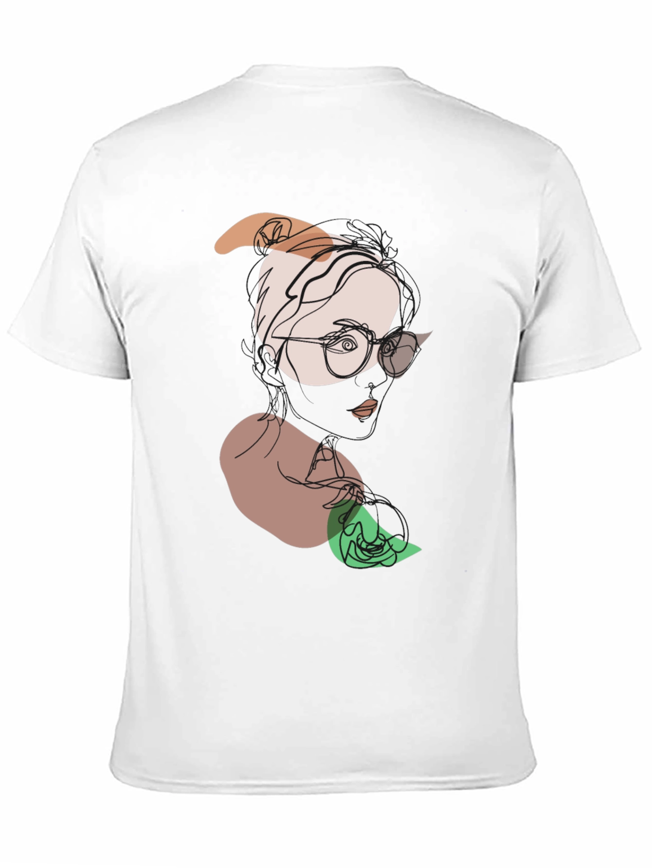 Abstract Face Graphic Tee - Modern Line Art T-Shirt