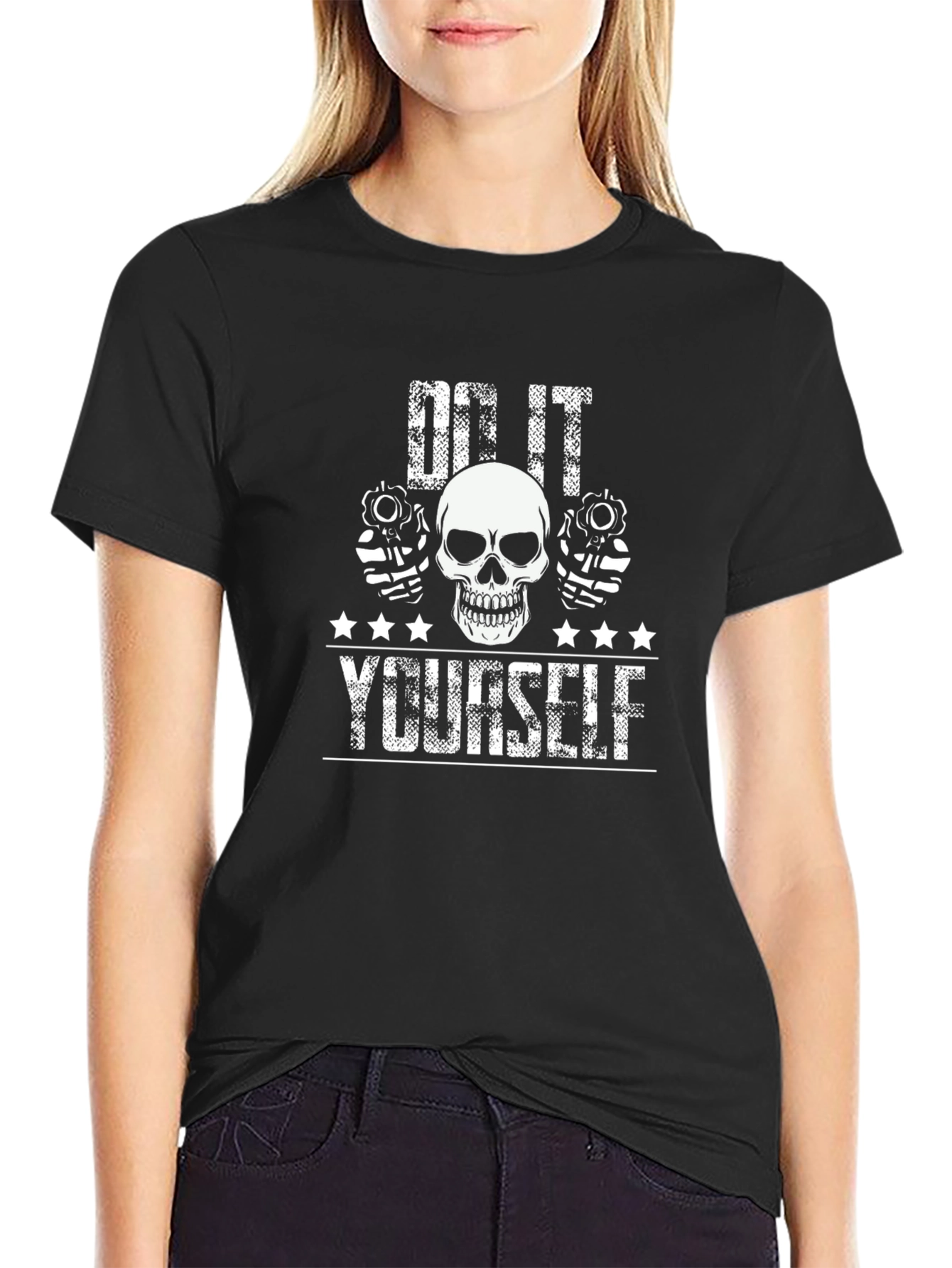 Do It Yourself Skull Graphic T-Shirt