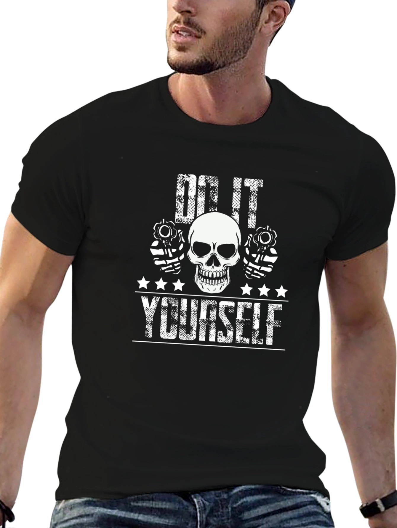 Do It Yourself Skull Graphic T-Shirt