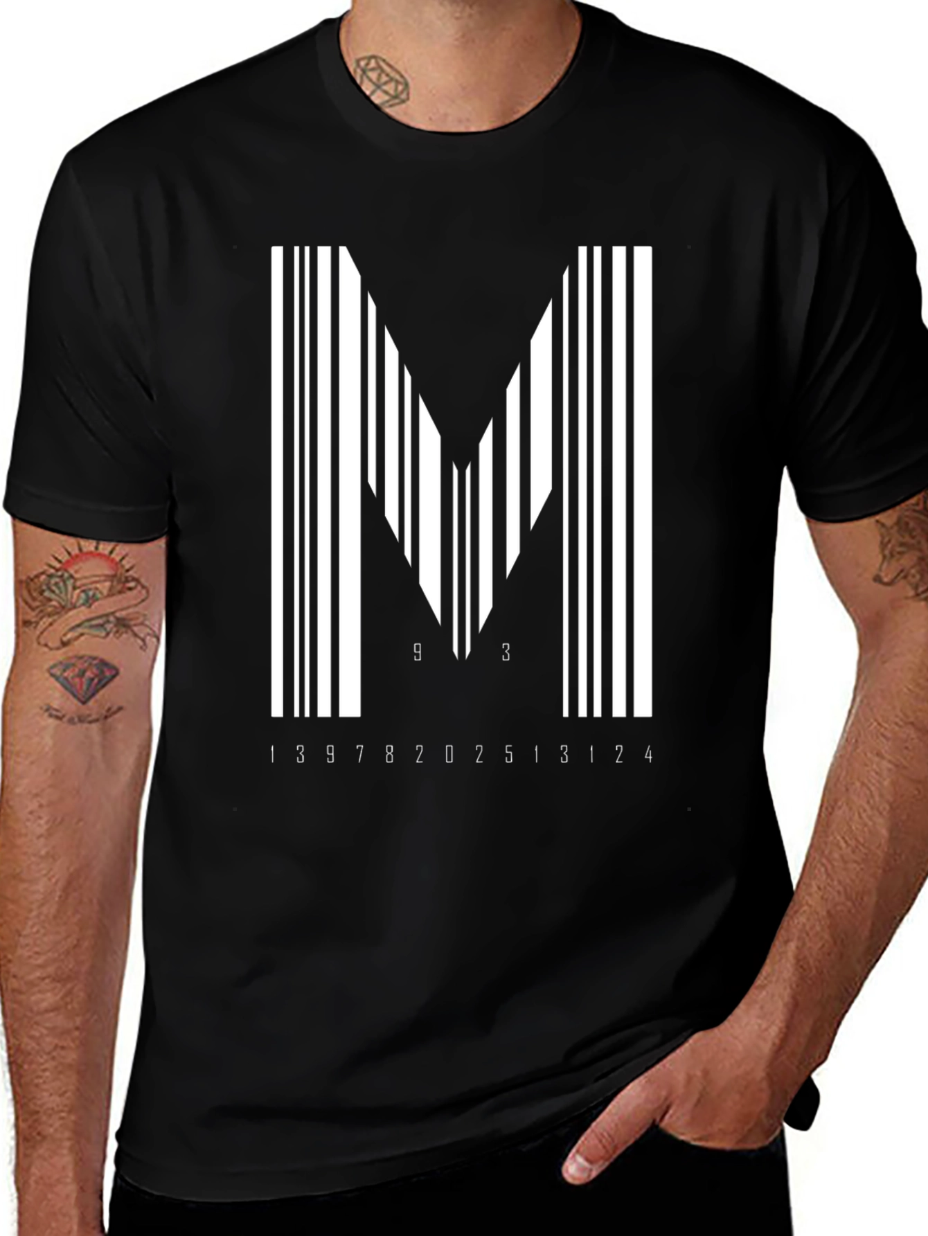 Barcode M Graphic Tee - Black