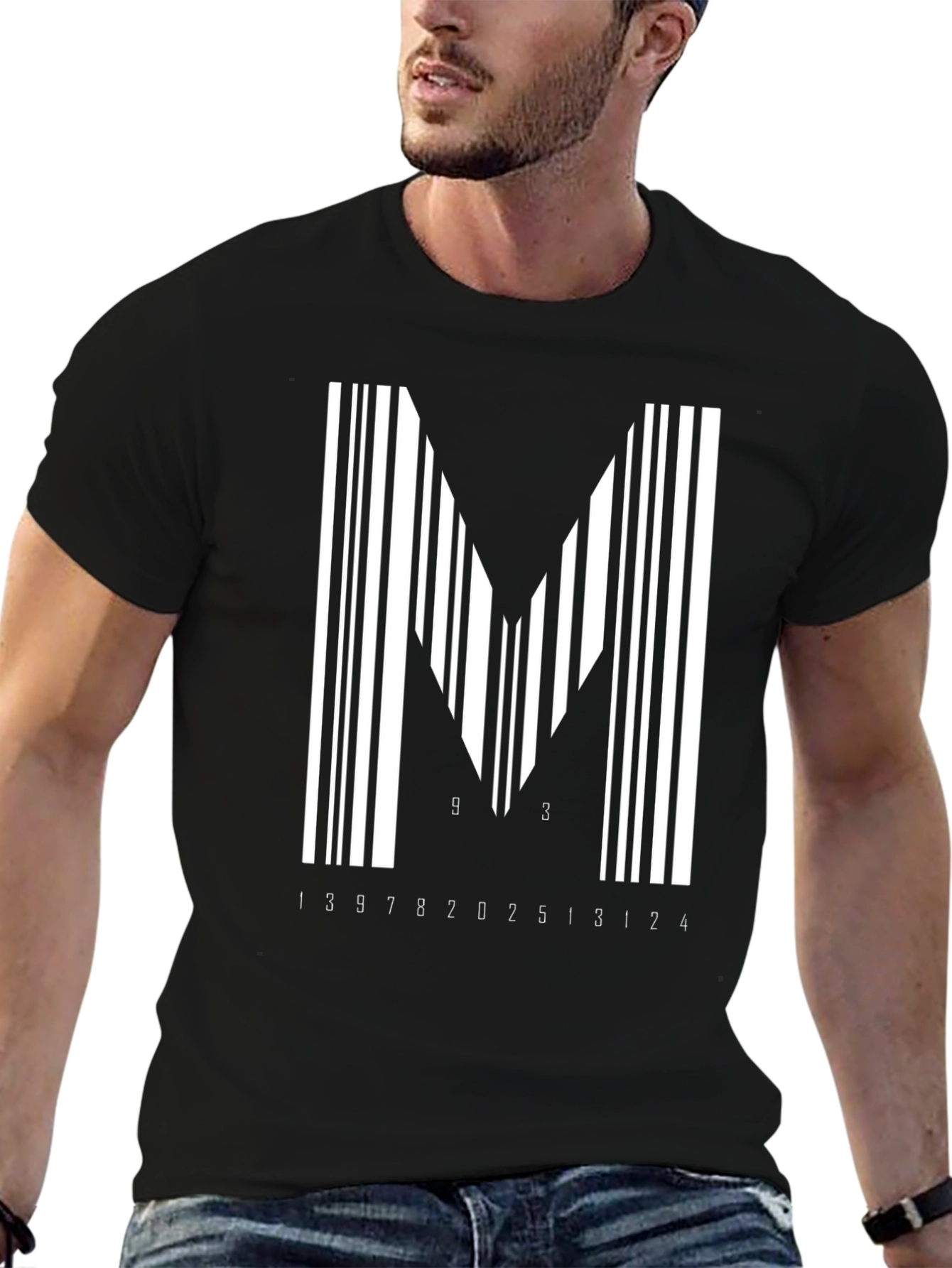 Barcode M Graphic Tee - Black