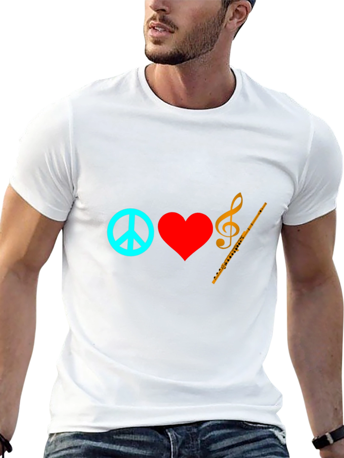 Peace Love Music T-Shirt - Soft Cotton Graphic Tee