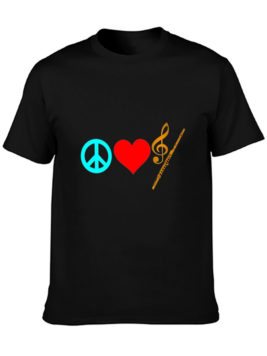 Peace Love Music T-Shirt - Soft Cotton Graphic Tee