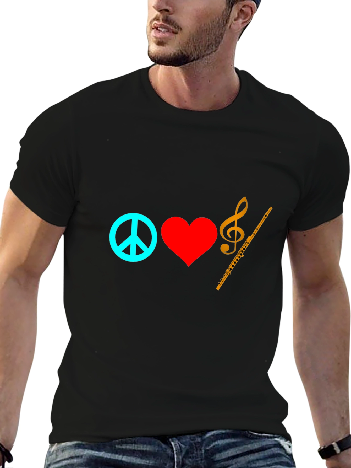 Peace Love Music T-Shirt - Soft Cotton Graphic Tee
