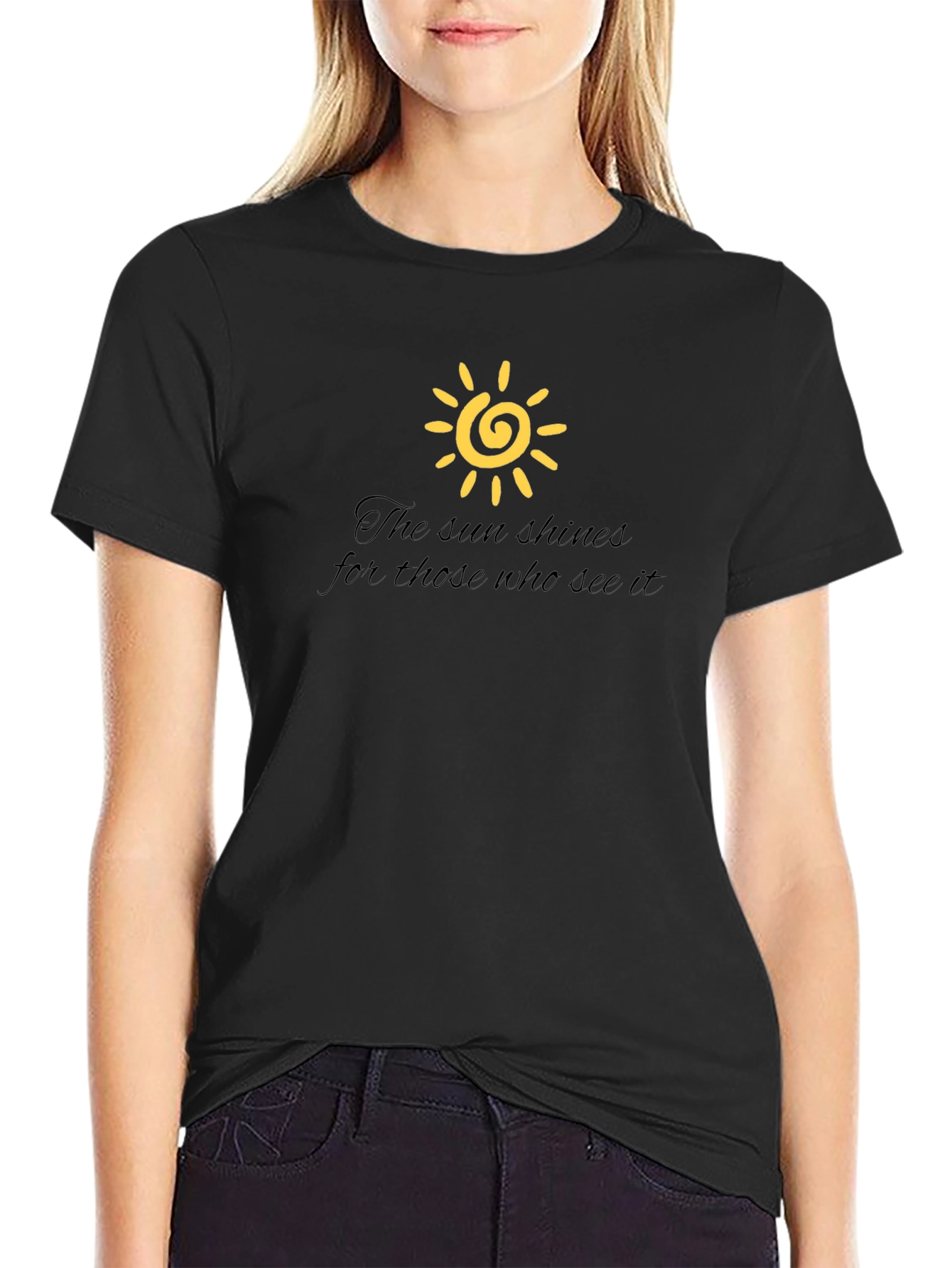 The Sun Shines Graphic Tee - Black