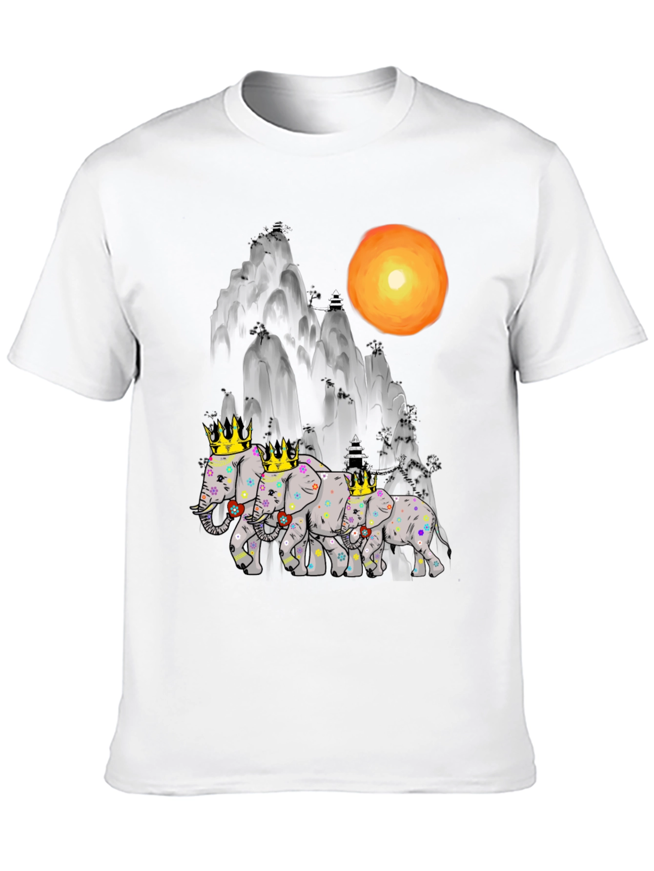 Royal Elephant Family Graphic Tee
