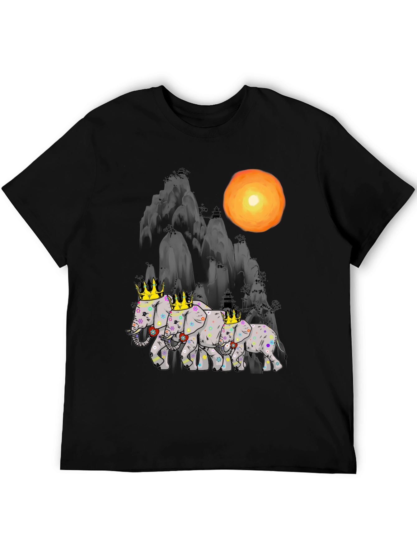 Royal Elephant Family Graphic Tee