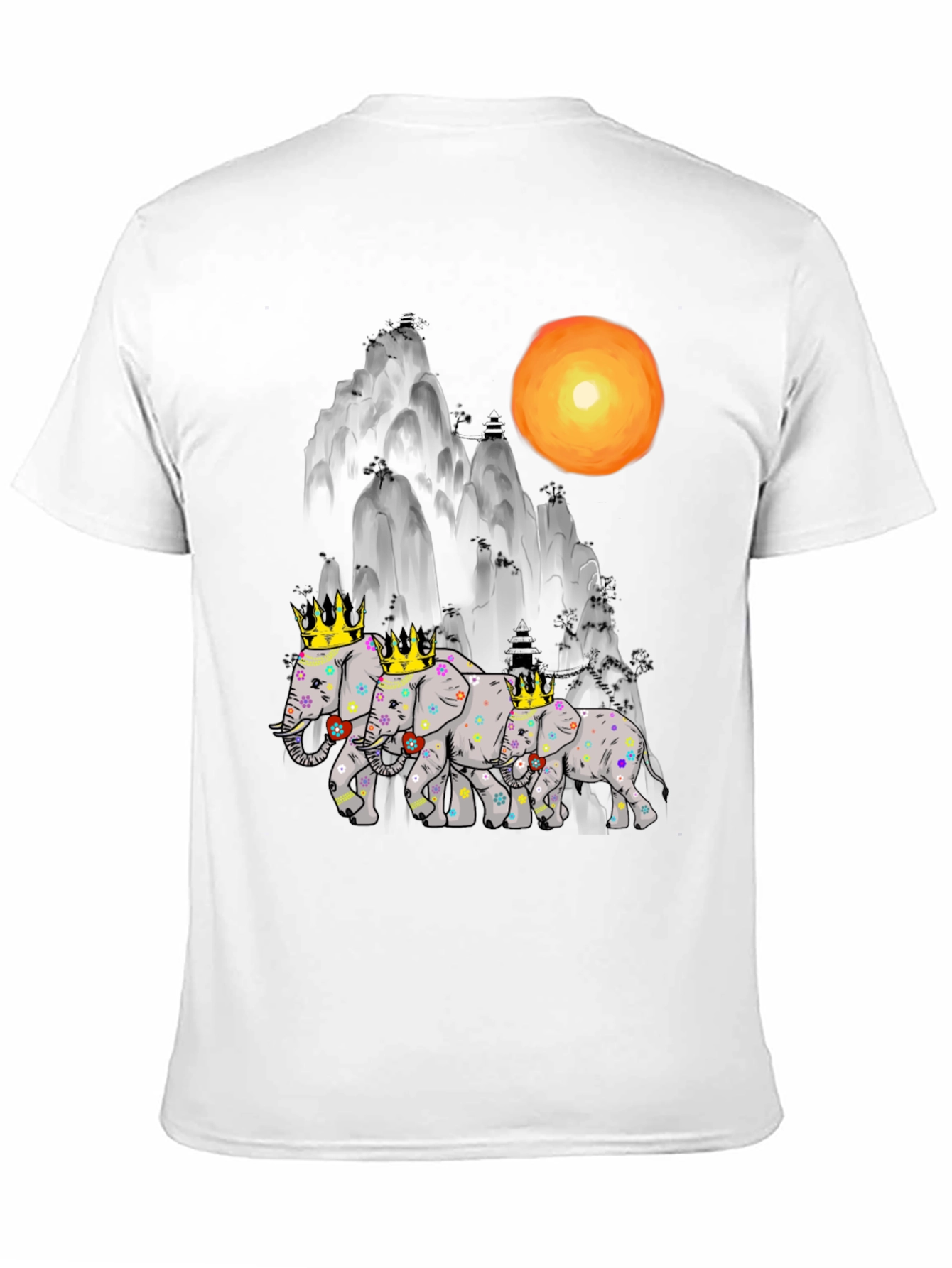 Royal Elephant Family Graphic Tee