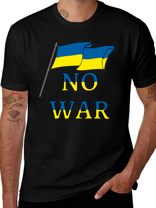 No War Ukraine Flag Graphic Tee - Stand with Ukraine
