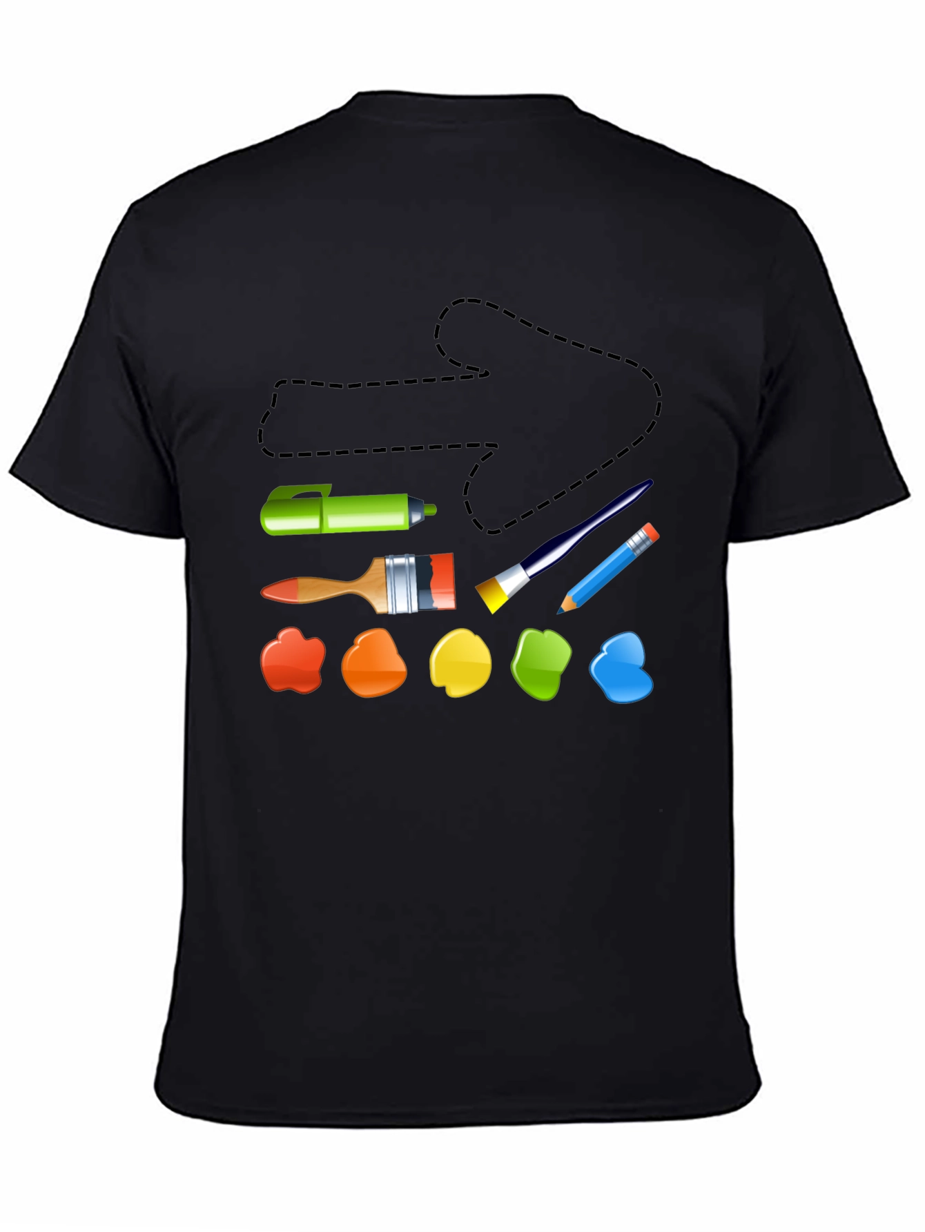 Artistic Palette Black T-Shirt