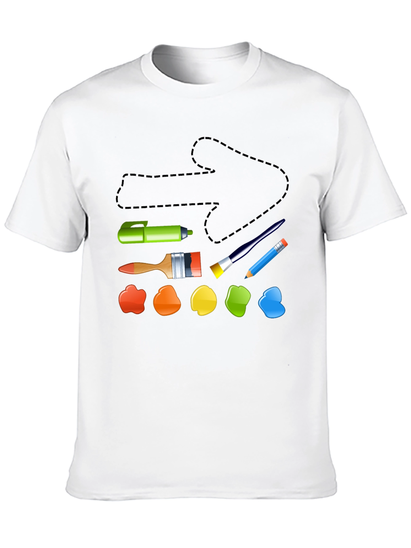 Artistic Palette Black T-Shirt