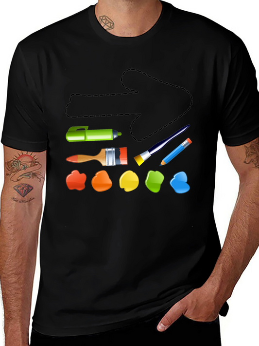 Artistic Palette Black T-Shirt