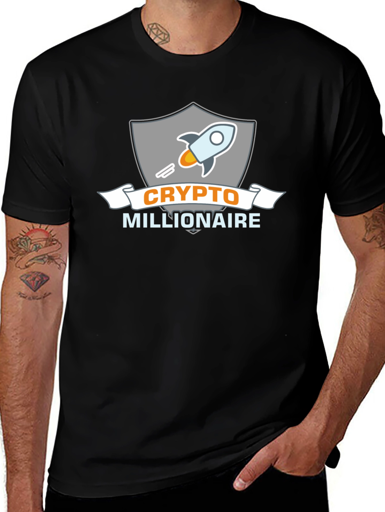 Crypto Millionaire Black T-Shirt