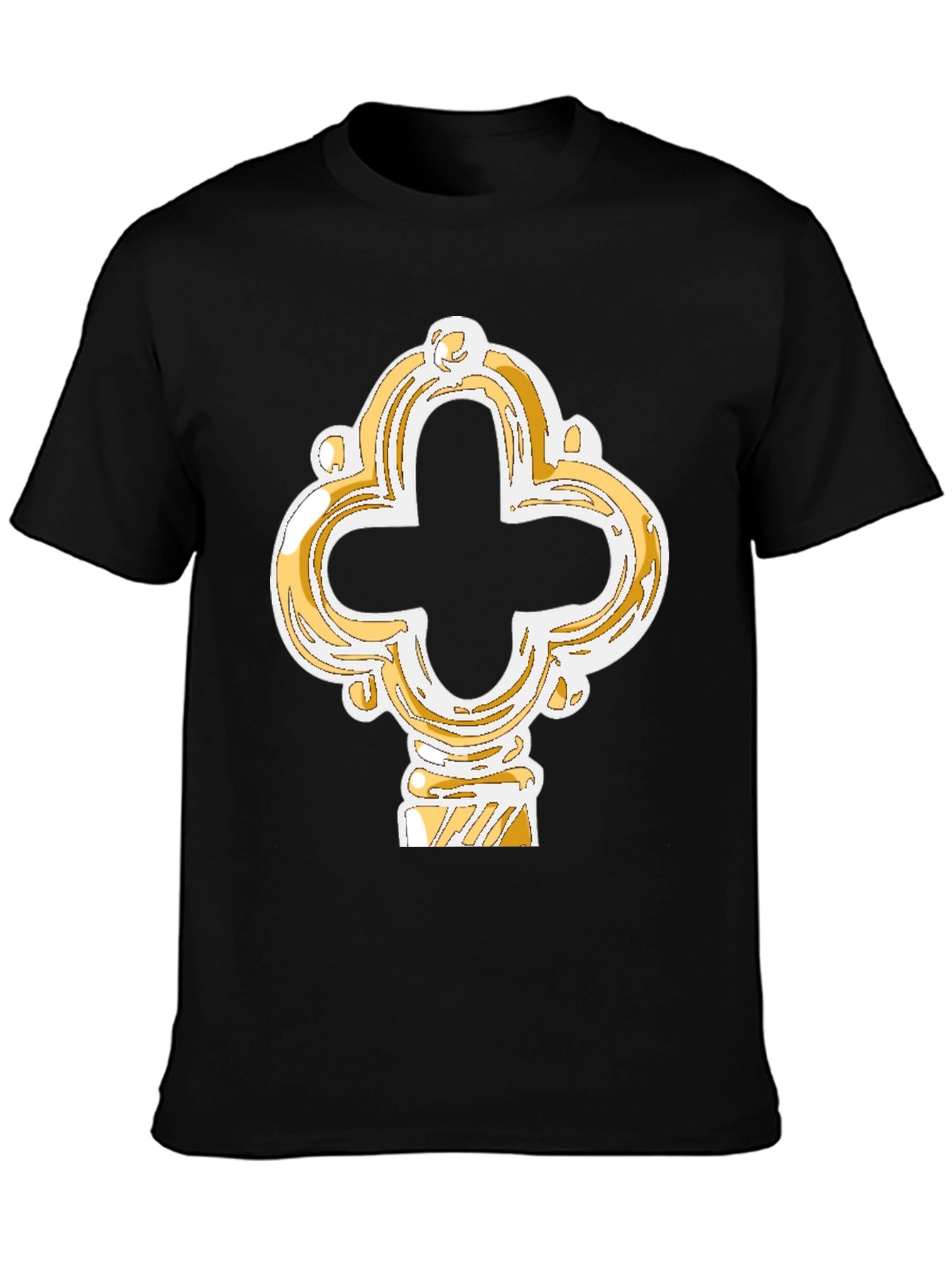 Ornate Key Graphic Tee - Black