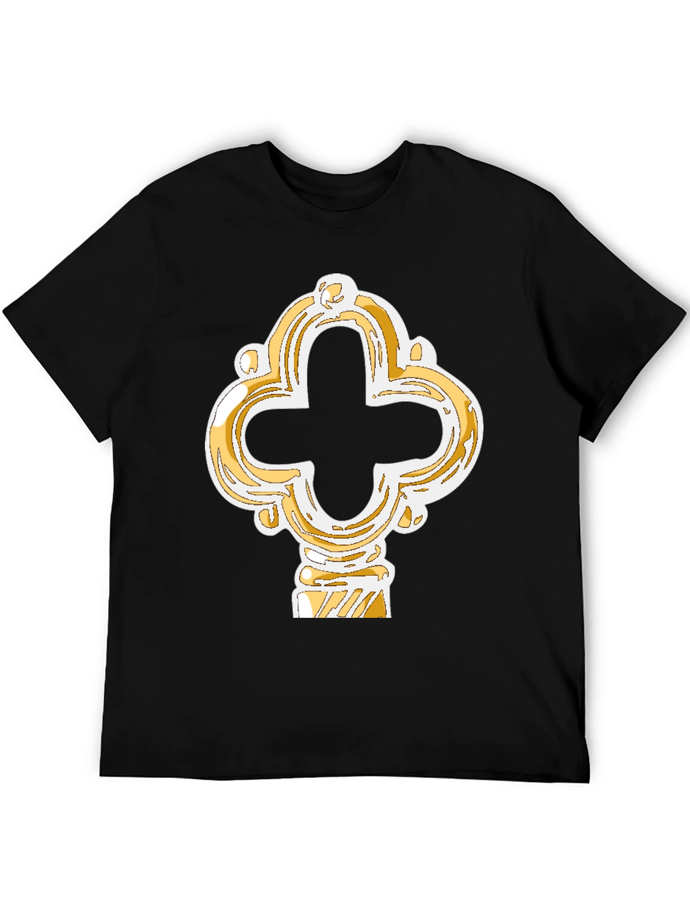 Ornate Key Graphic Tee - Black