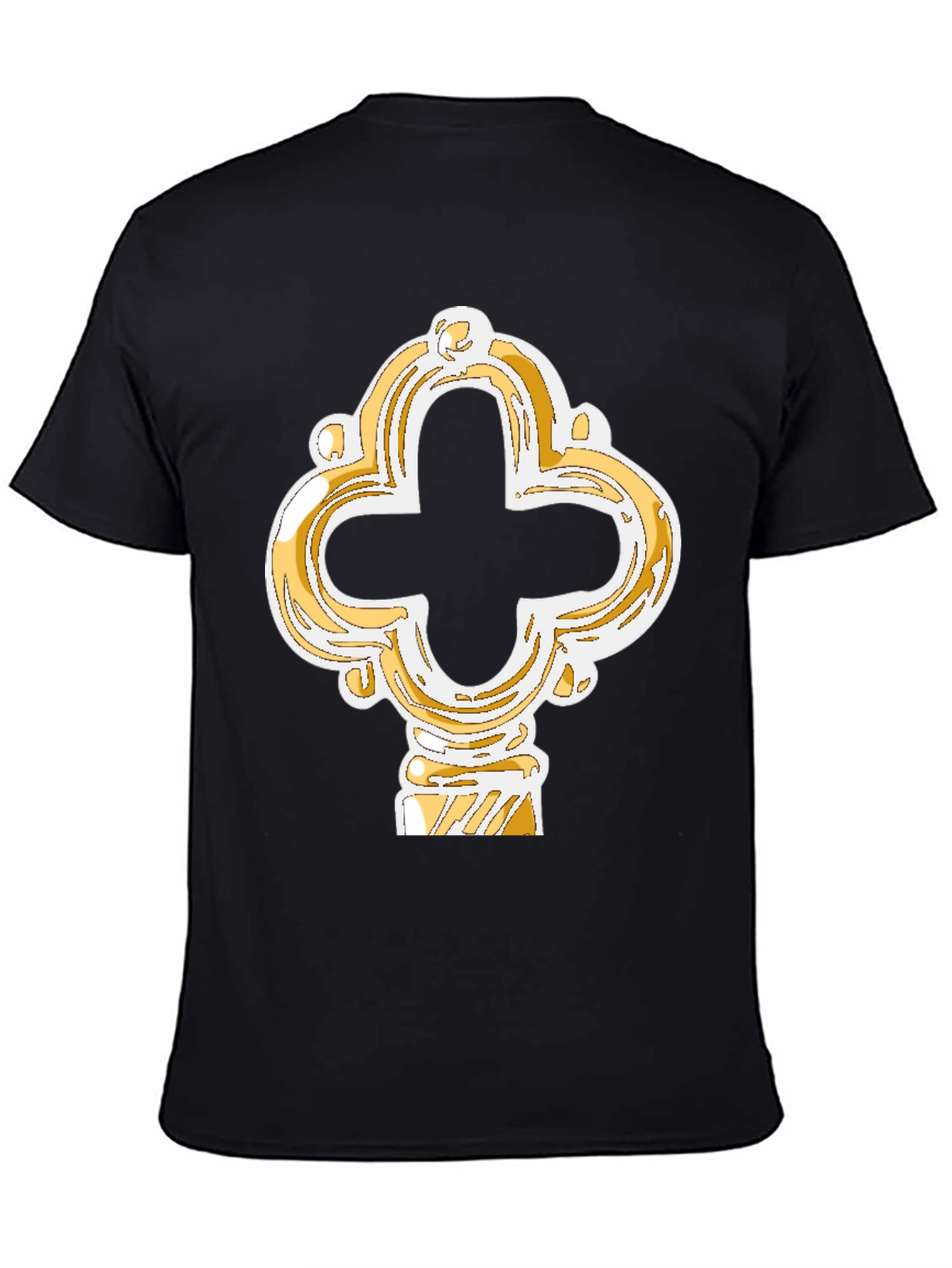 Ornate Key Graphic Tee - Black