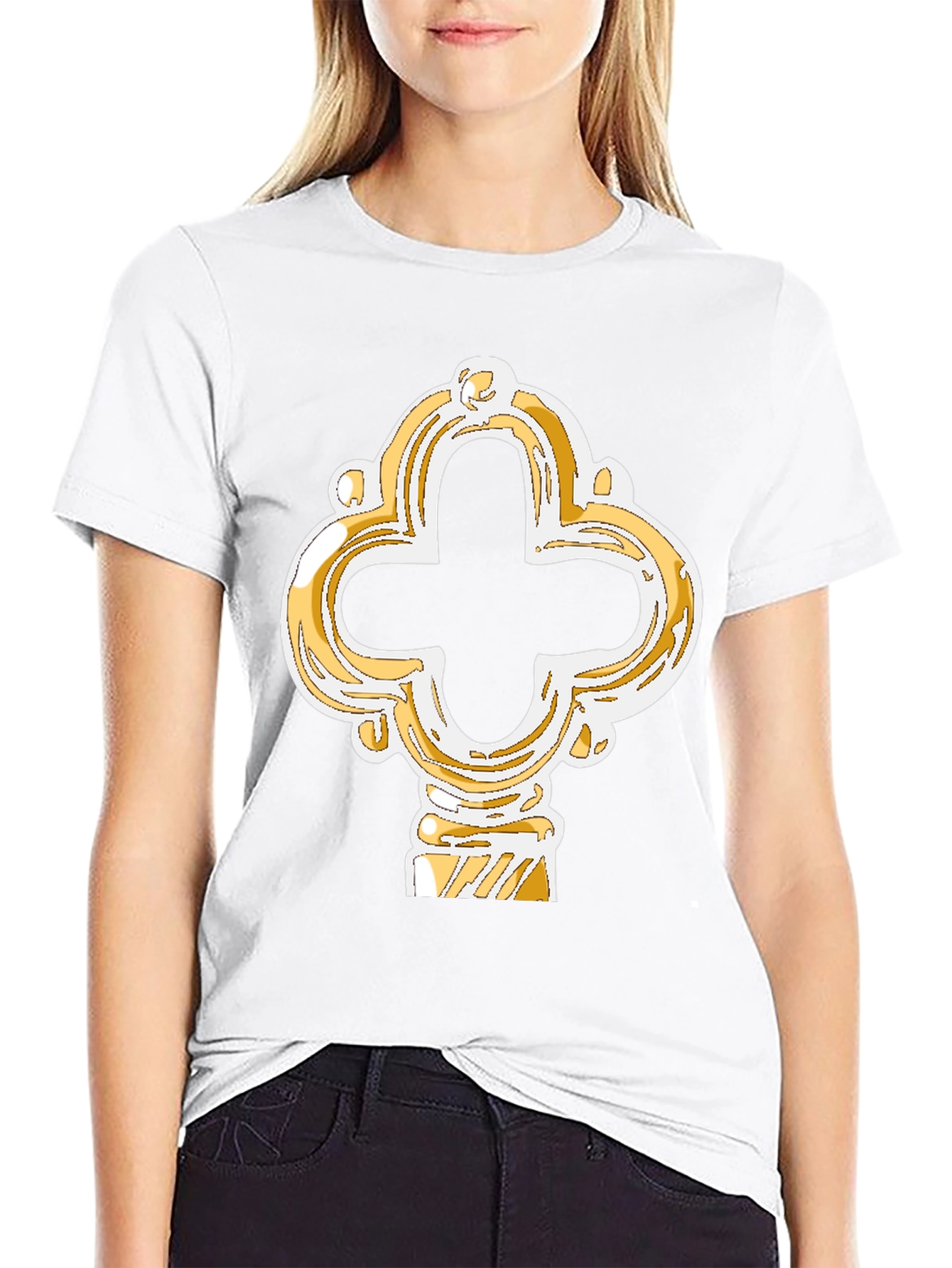 Ornate Key Graphic Tee - Black