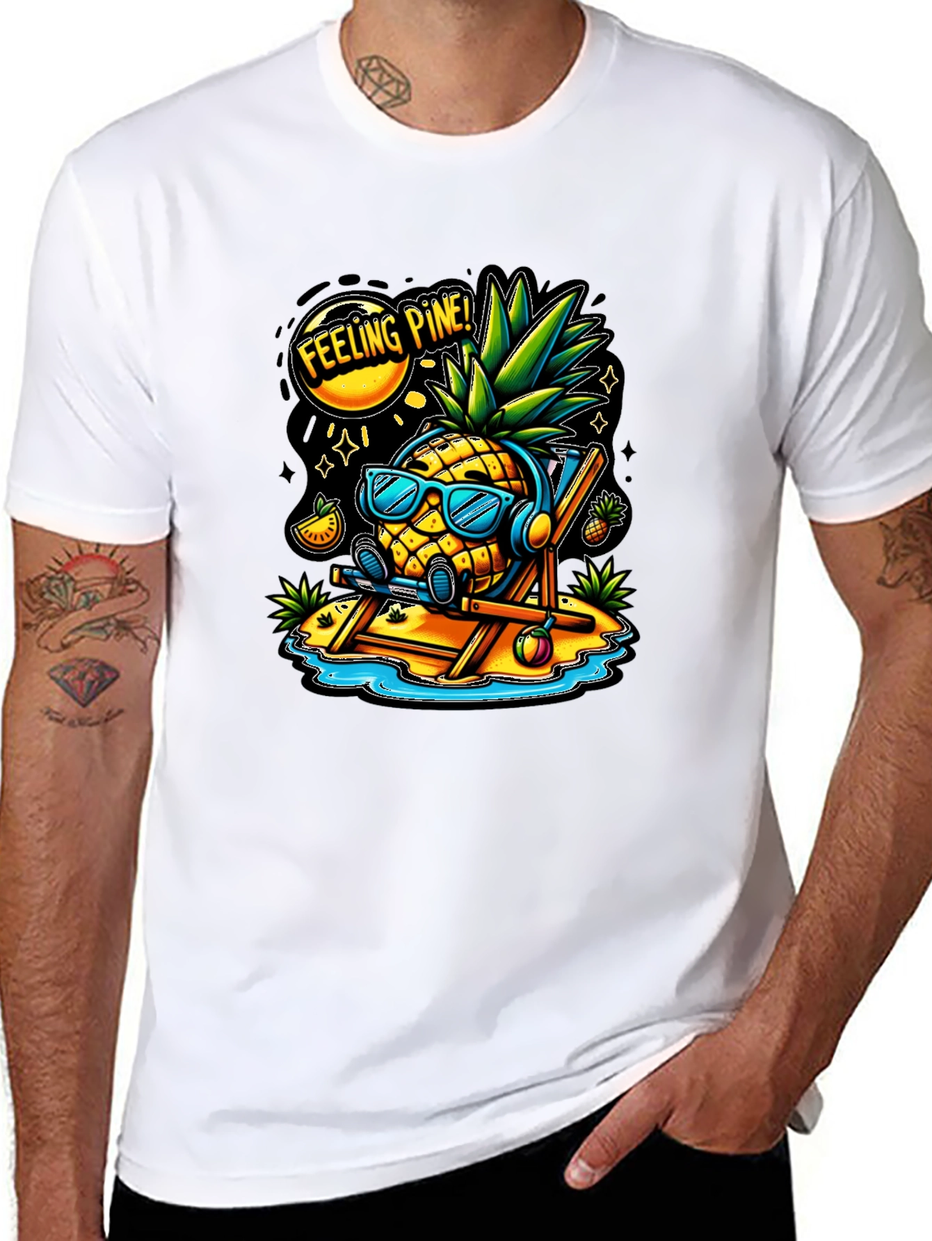 Feeling Pine Black Graphic T-Shirt