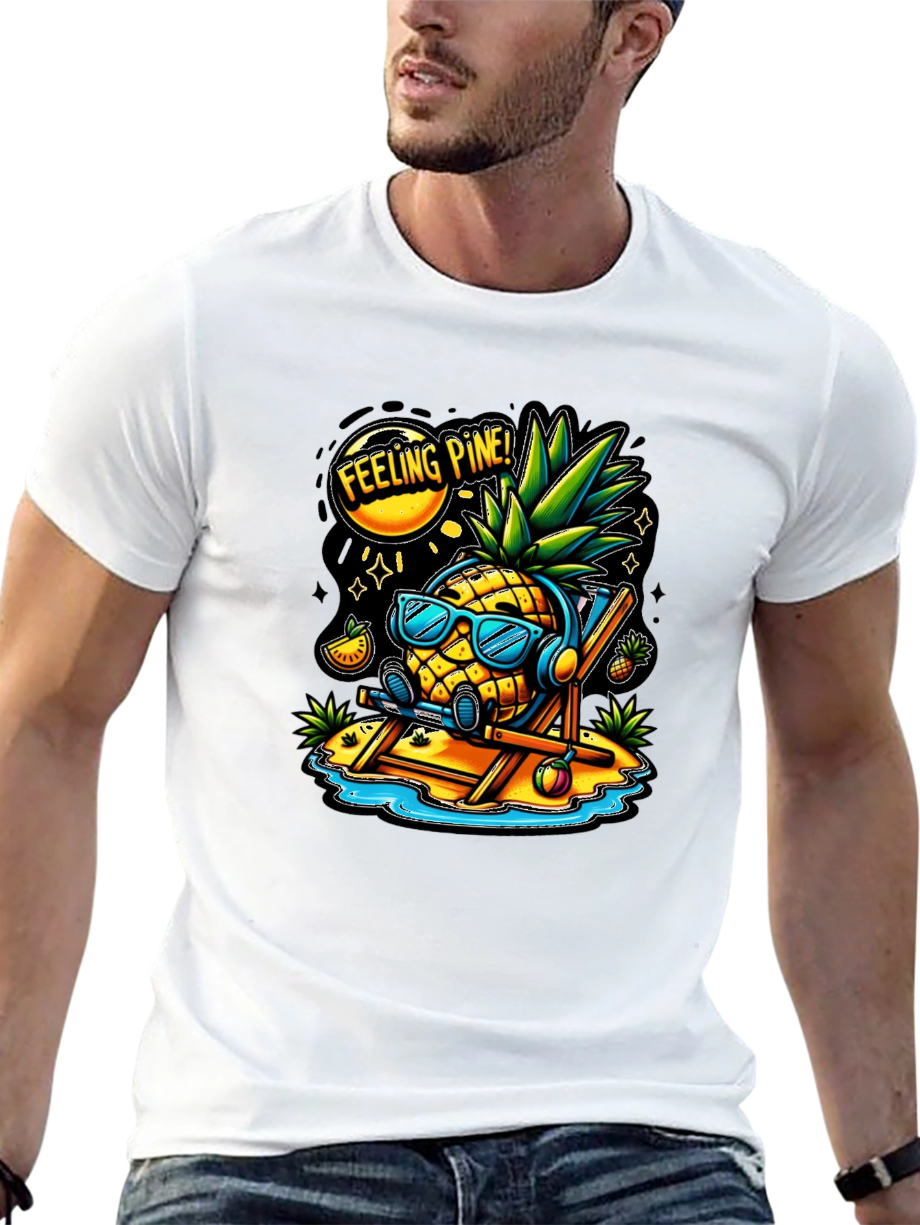 Feeling Pine Black Graphic T-Shirt