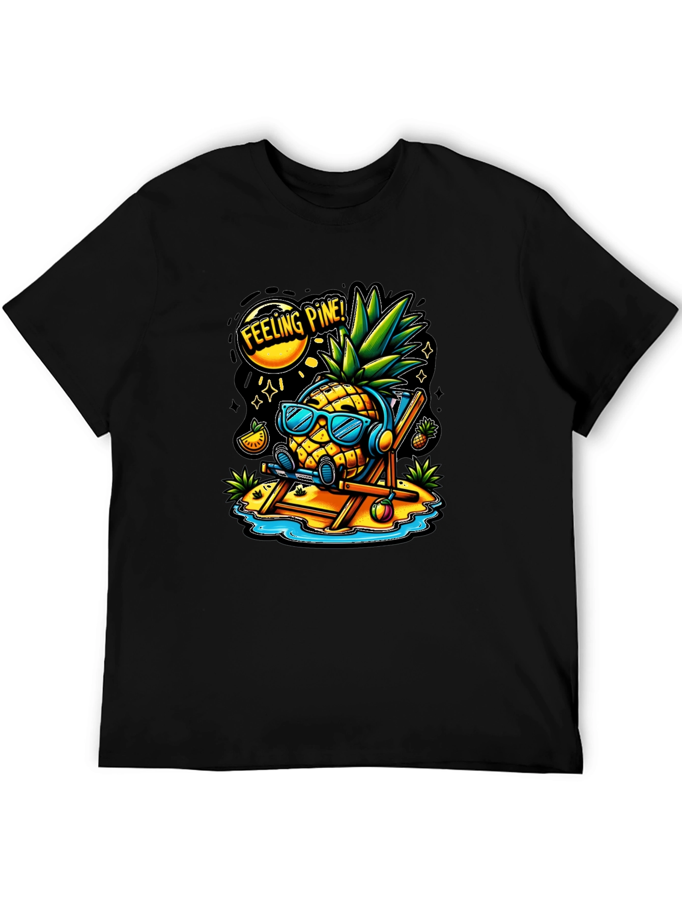 Feeling Pine Black Graphic T-Shirt