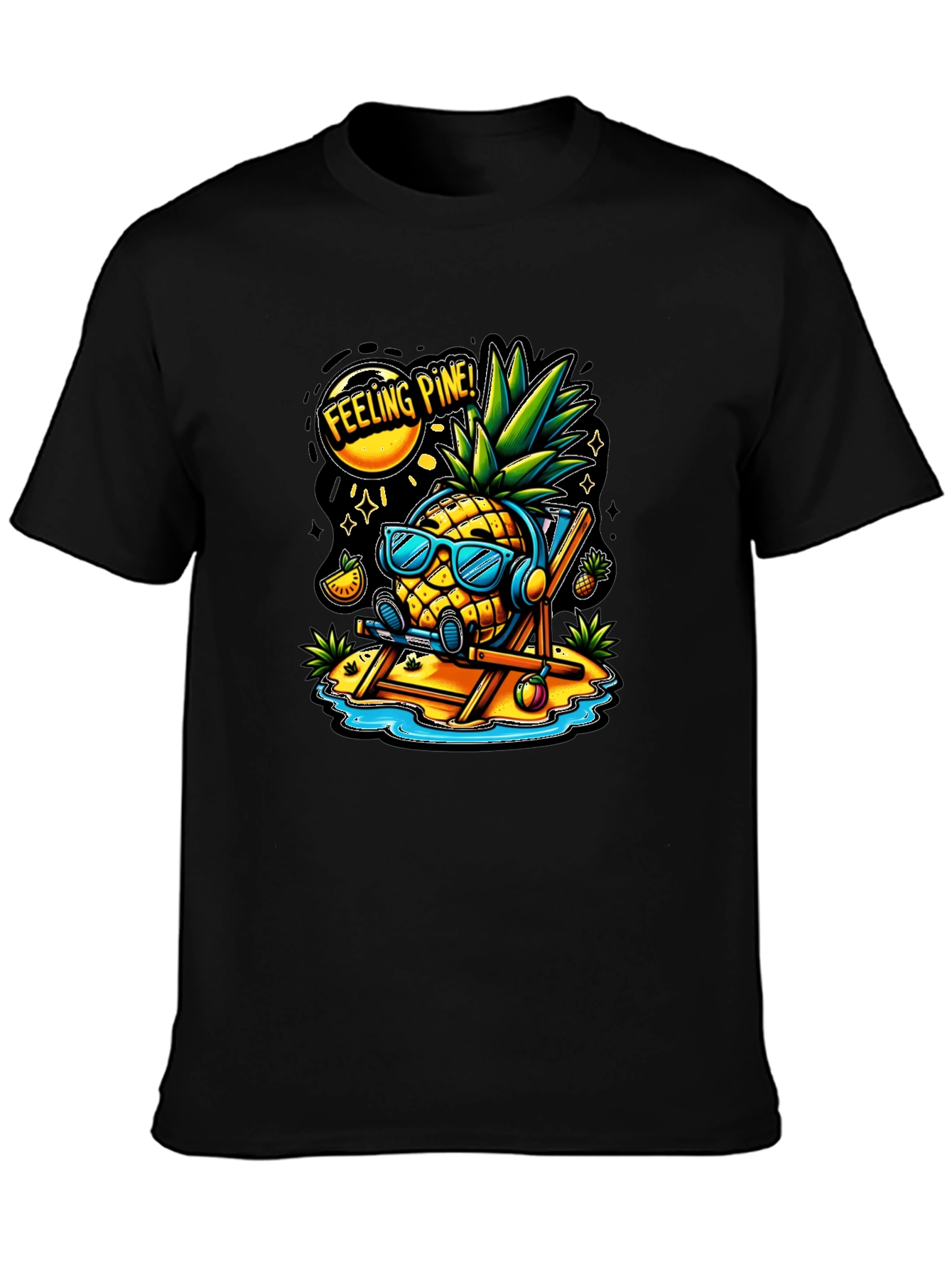 Feeling Pine Black Graphic T-Shirt