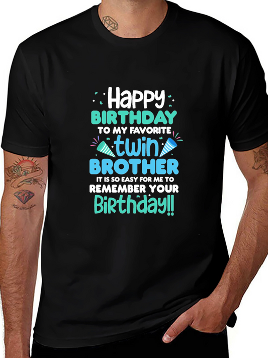 Twin Brother Birthday T-Shirt
