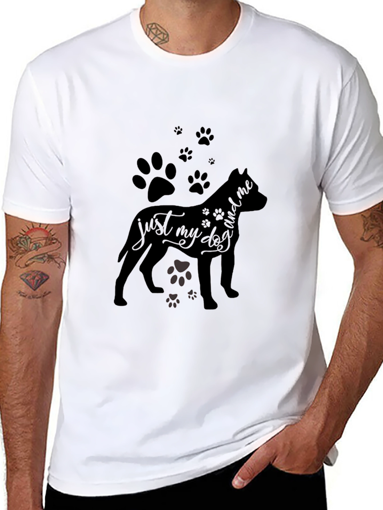 Mens Black Dog Lover T-Shirt