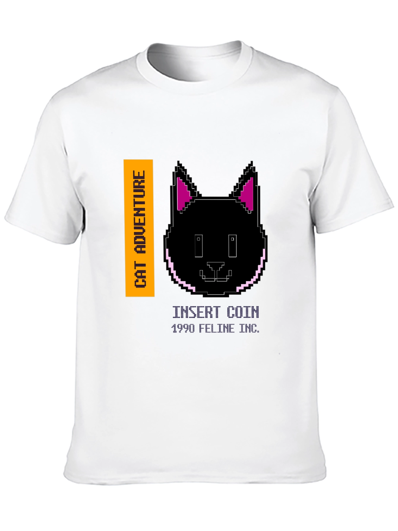 Cat Adventure Black Graphic Tee