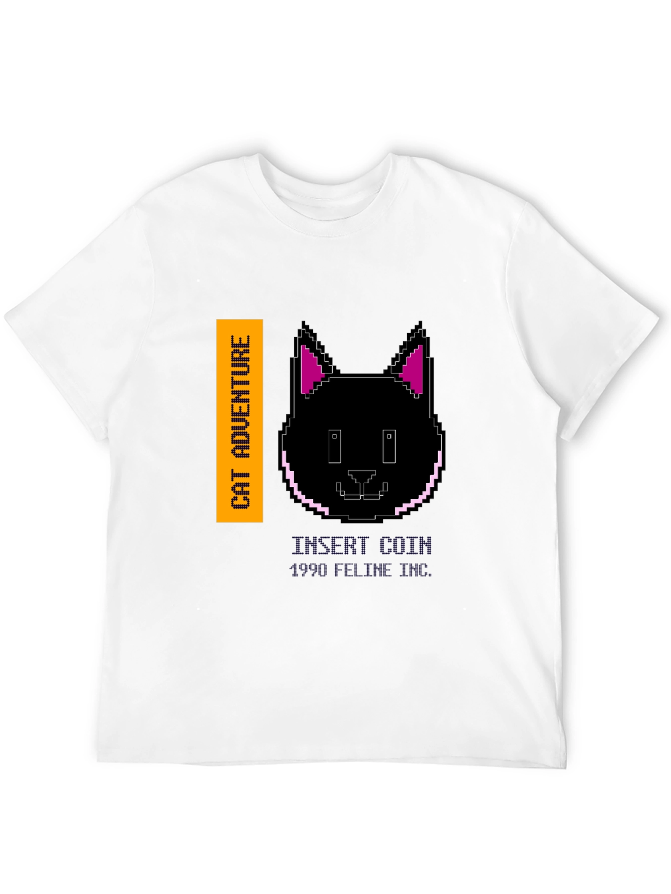 Cat Adventure Black Graphic Tee