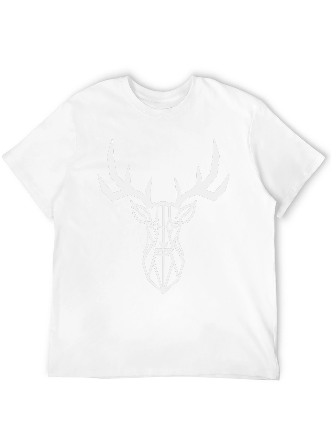 Geometric Deer Graphic Tee - Modern Style