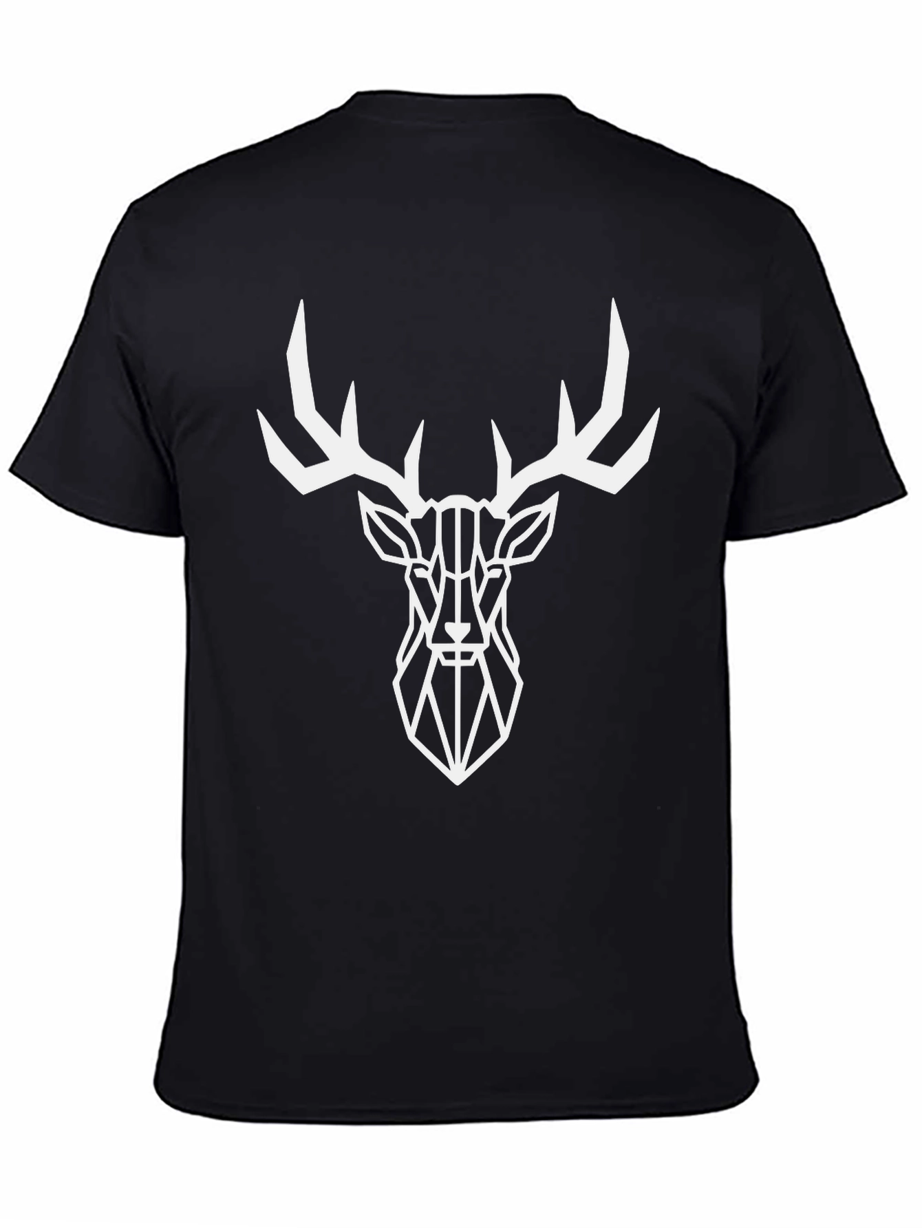 Geometric Deer Graphic Tee - Modern Style
