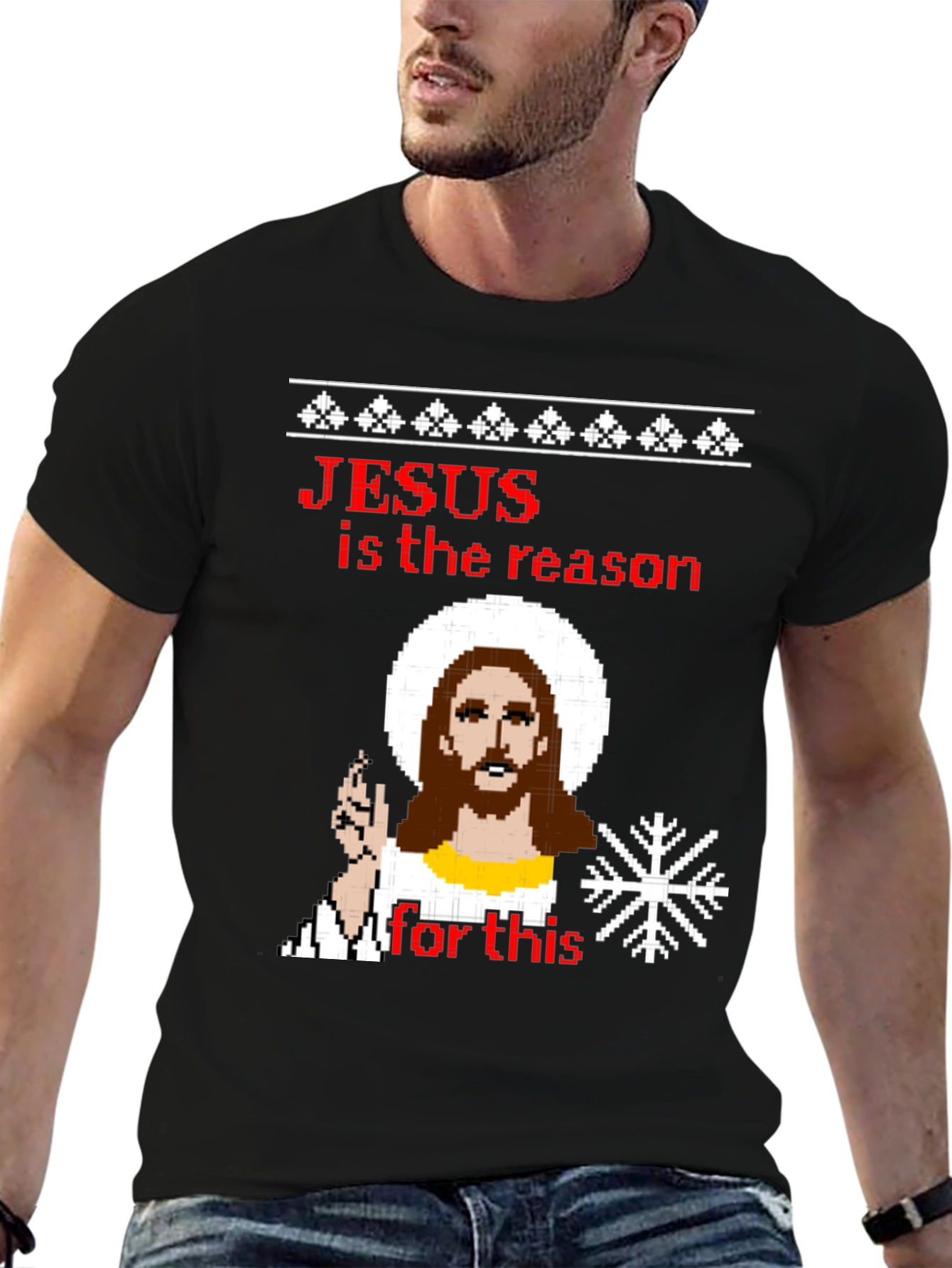 Jesus is the Reason Ugly Christmas T-Shirt