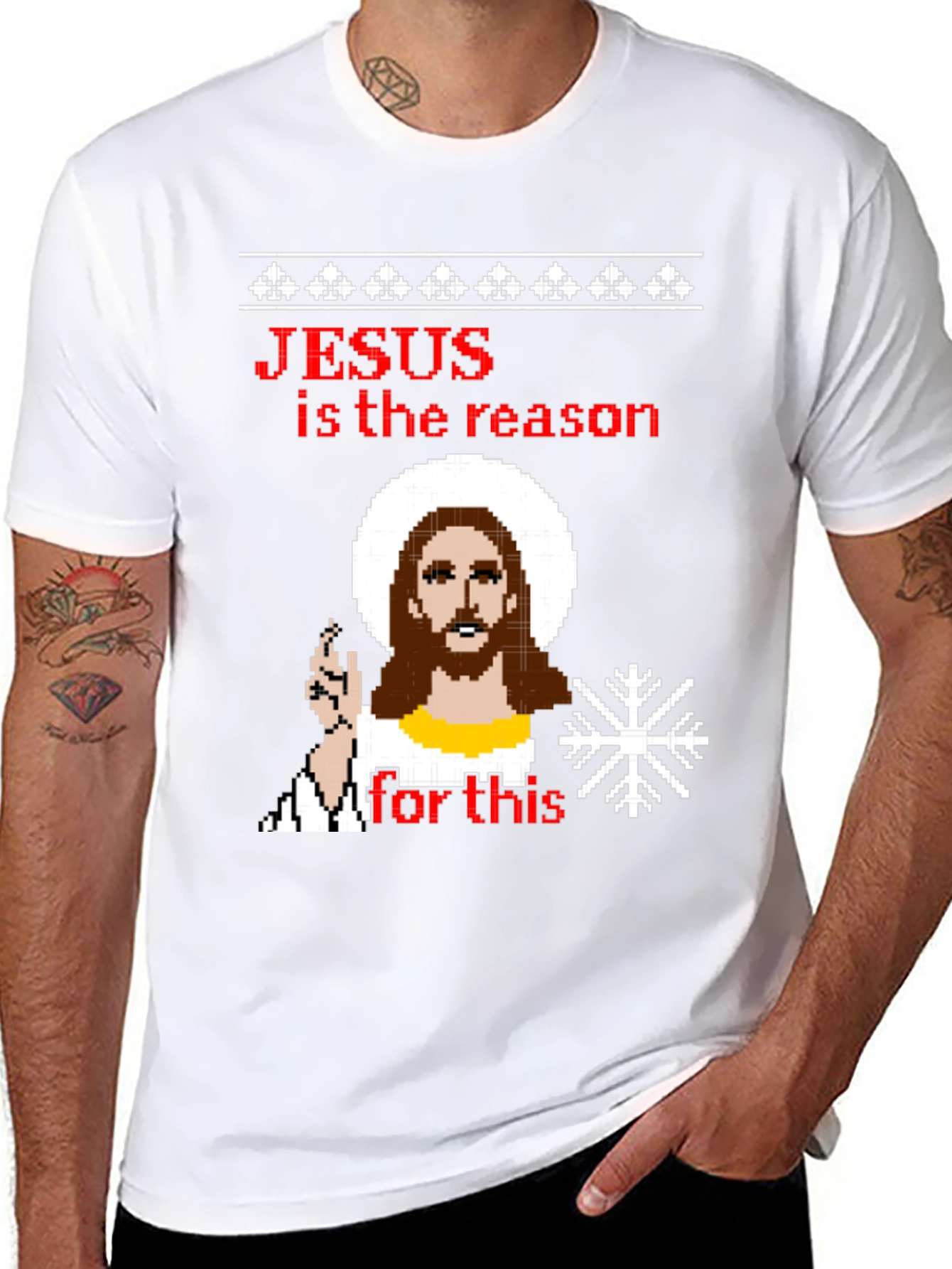 Jesus is the Reason Ugly Christmas T-Shirt