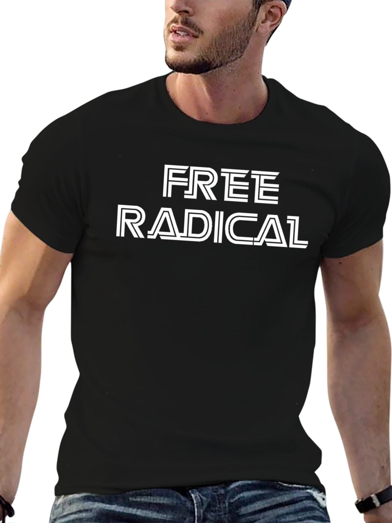 Free Radical Graphic Tee - Cool Black T-Shirt