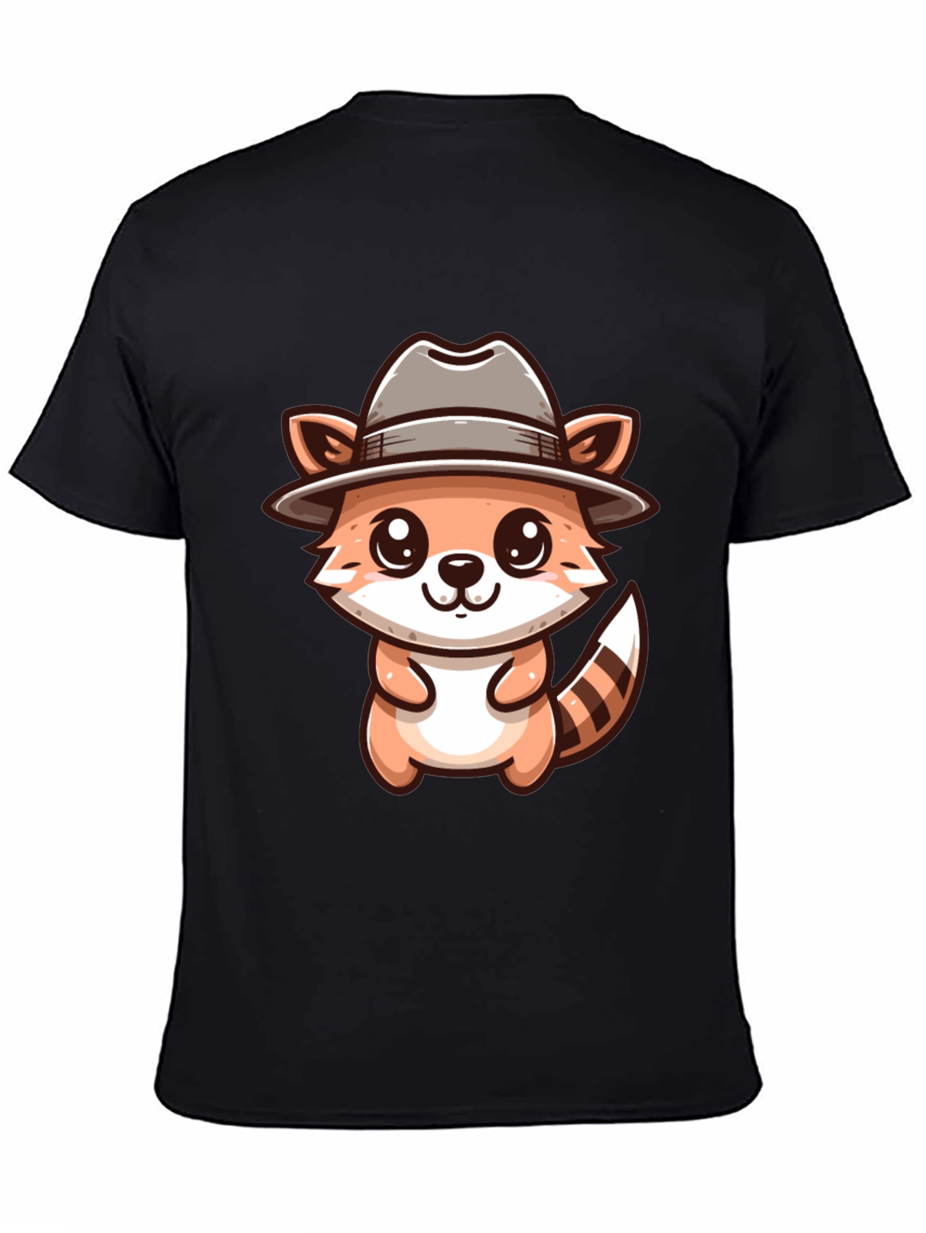 Cute Cartoon Raccoon Detective T-Shirt