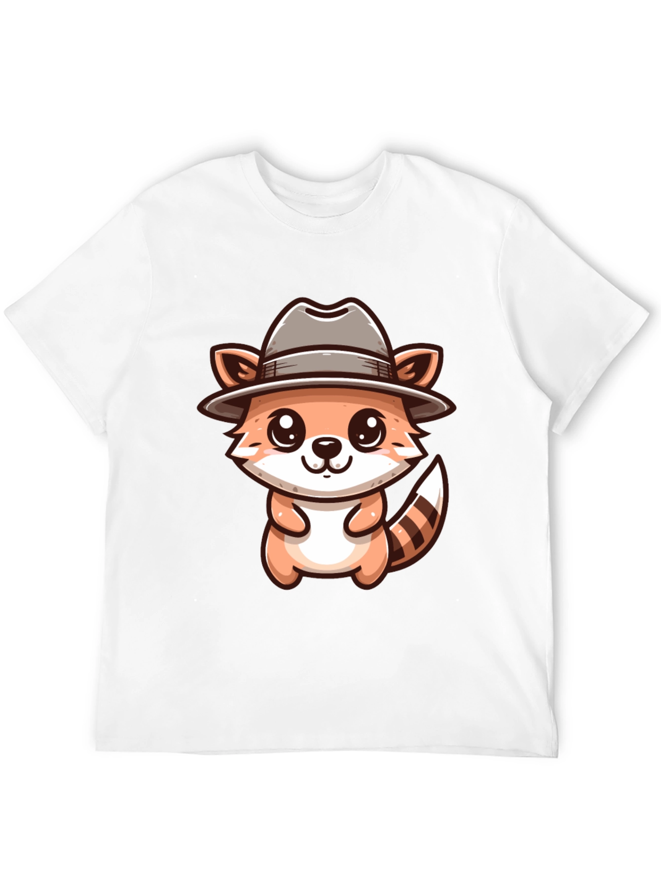 Cute Cartoon Raccoon Detective T-Shirt