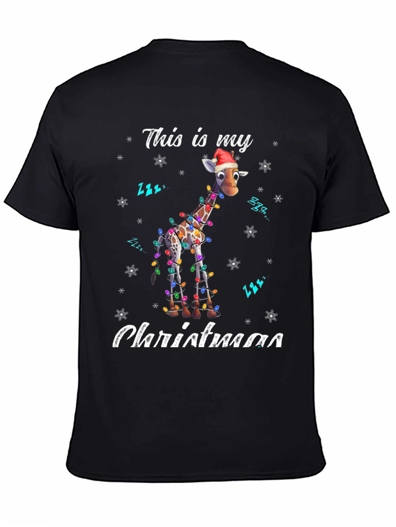 Festive Giraffe Christmas T-Shirt