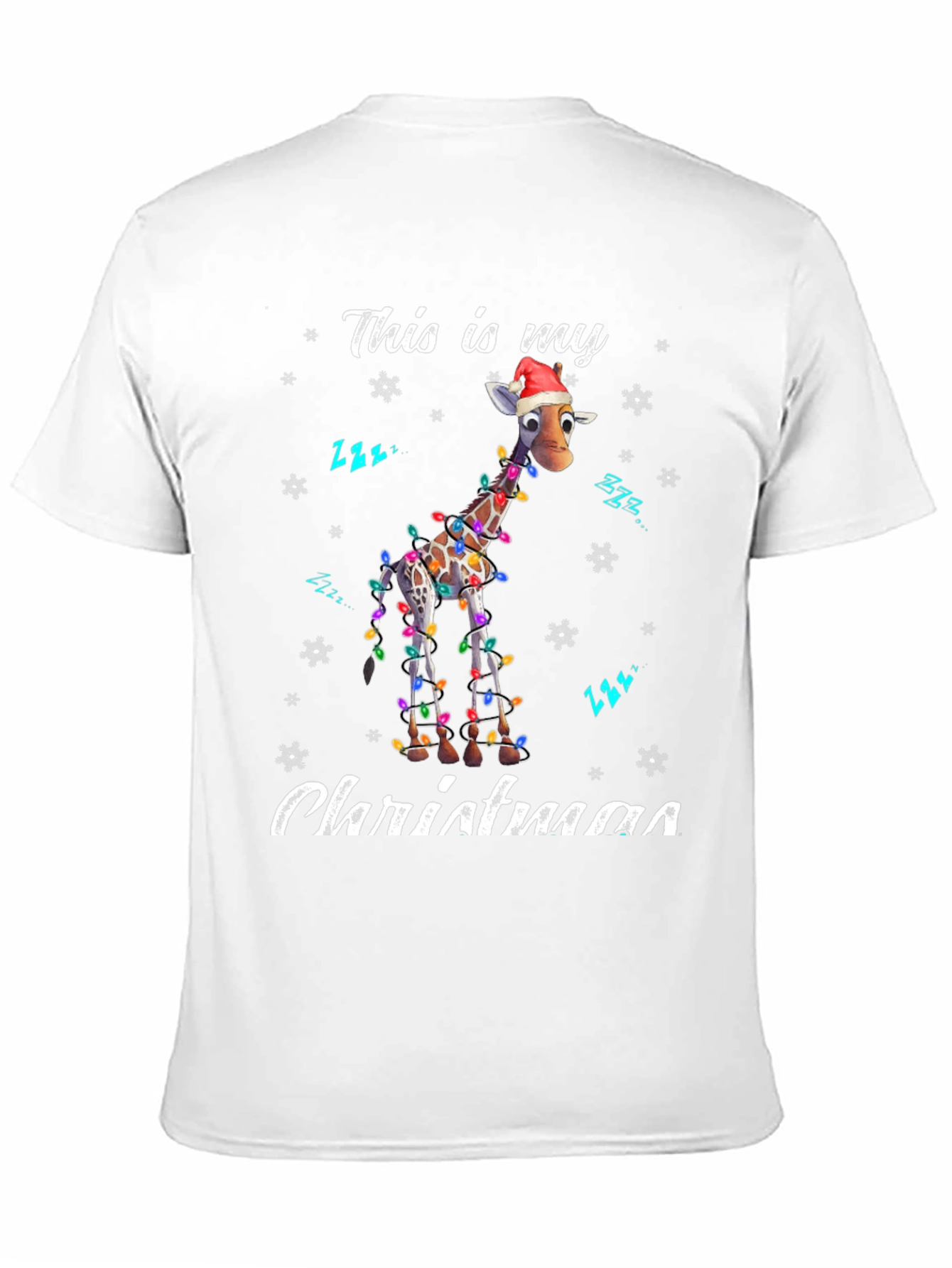 Festive Giraffe Christmas T-Shirt