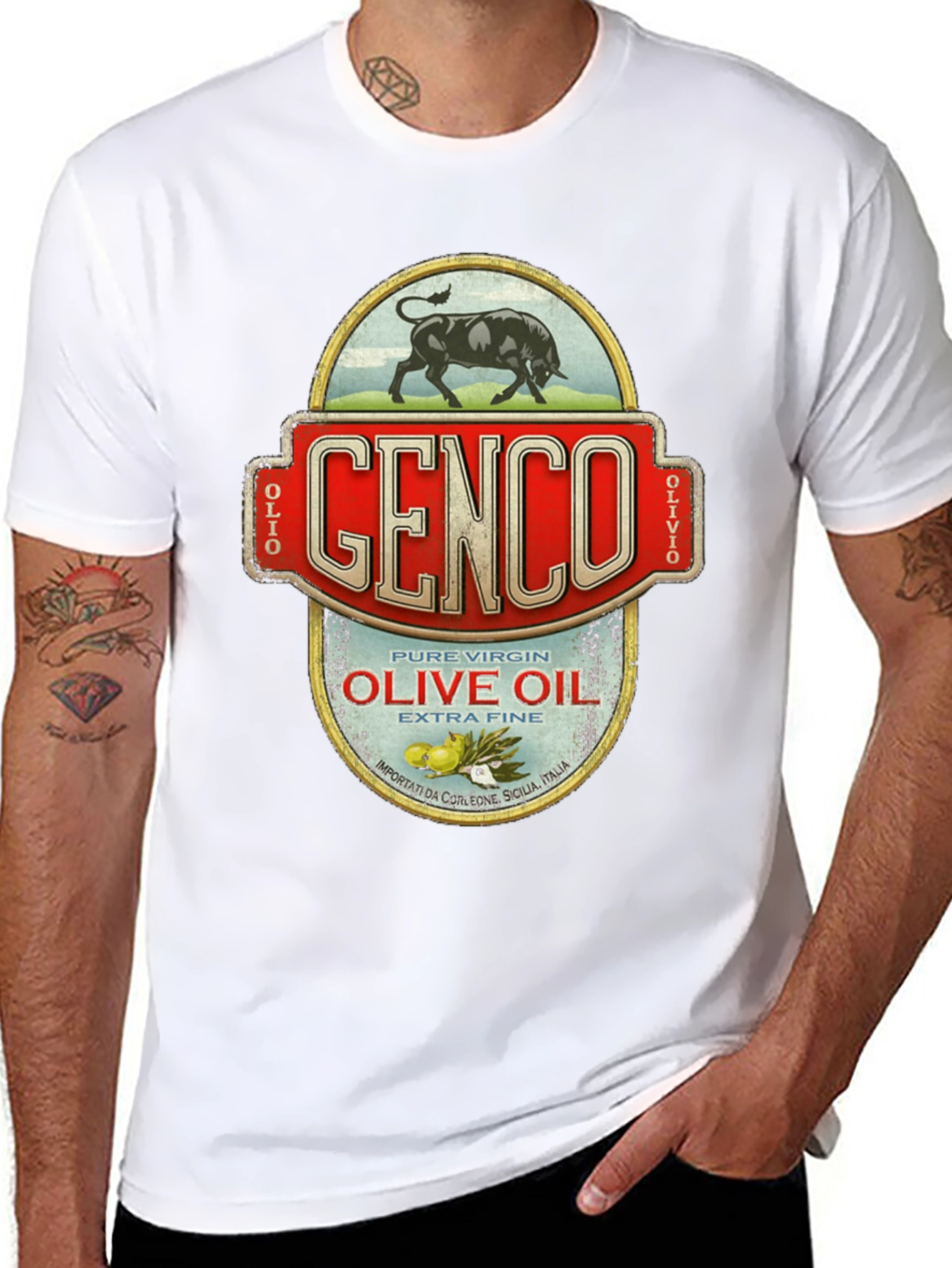 Genco Olive Oil T-Shirt - The Godfather Inspired