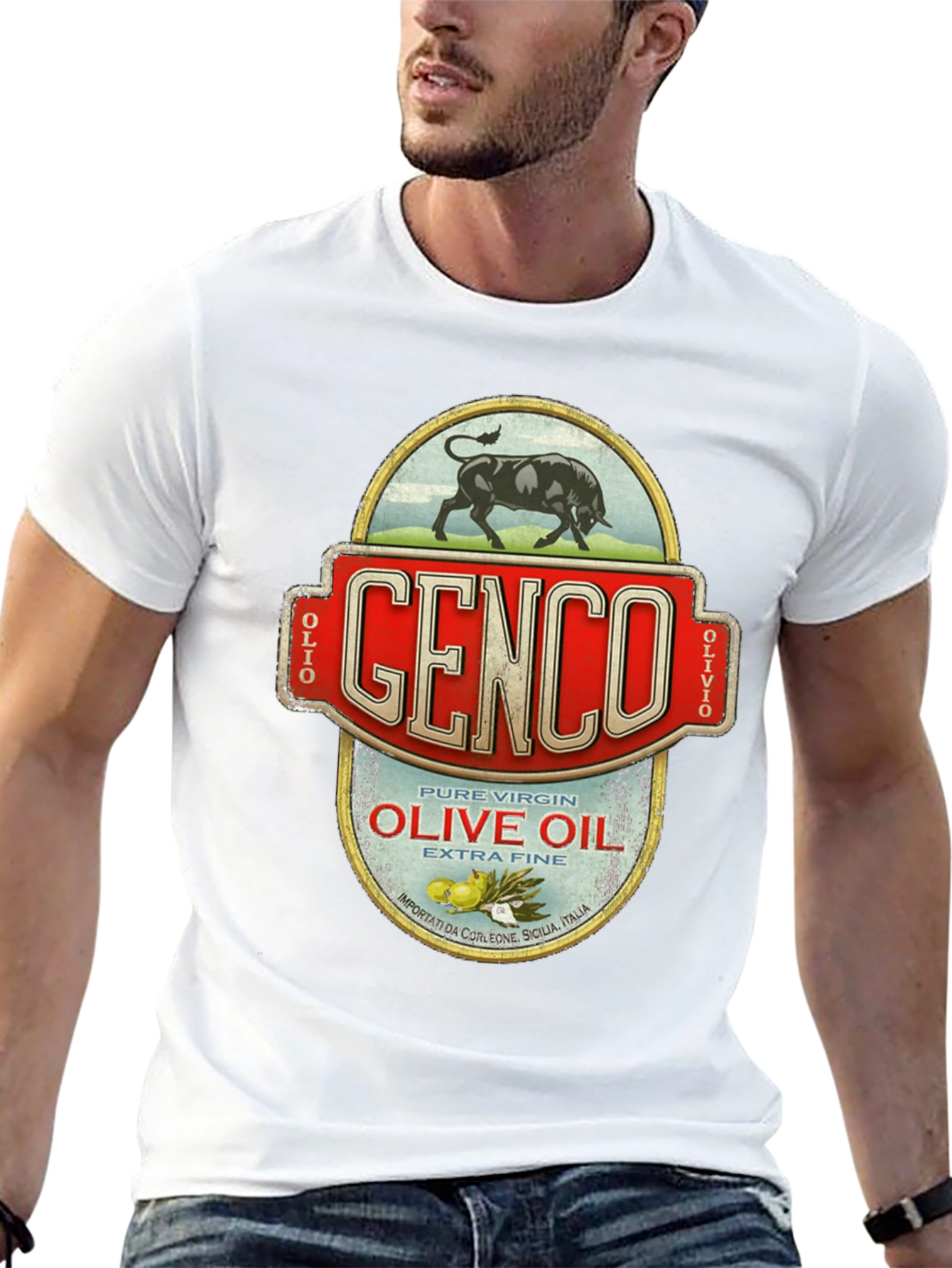 Genco Olive Oil T-Shirt - The Godfather Inspired