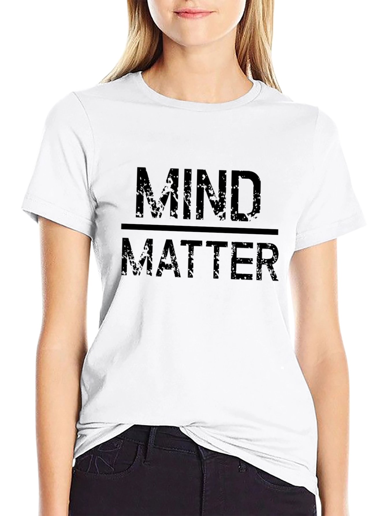 Mind Over Matter Black Graphic T-Shirt