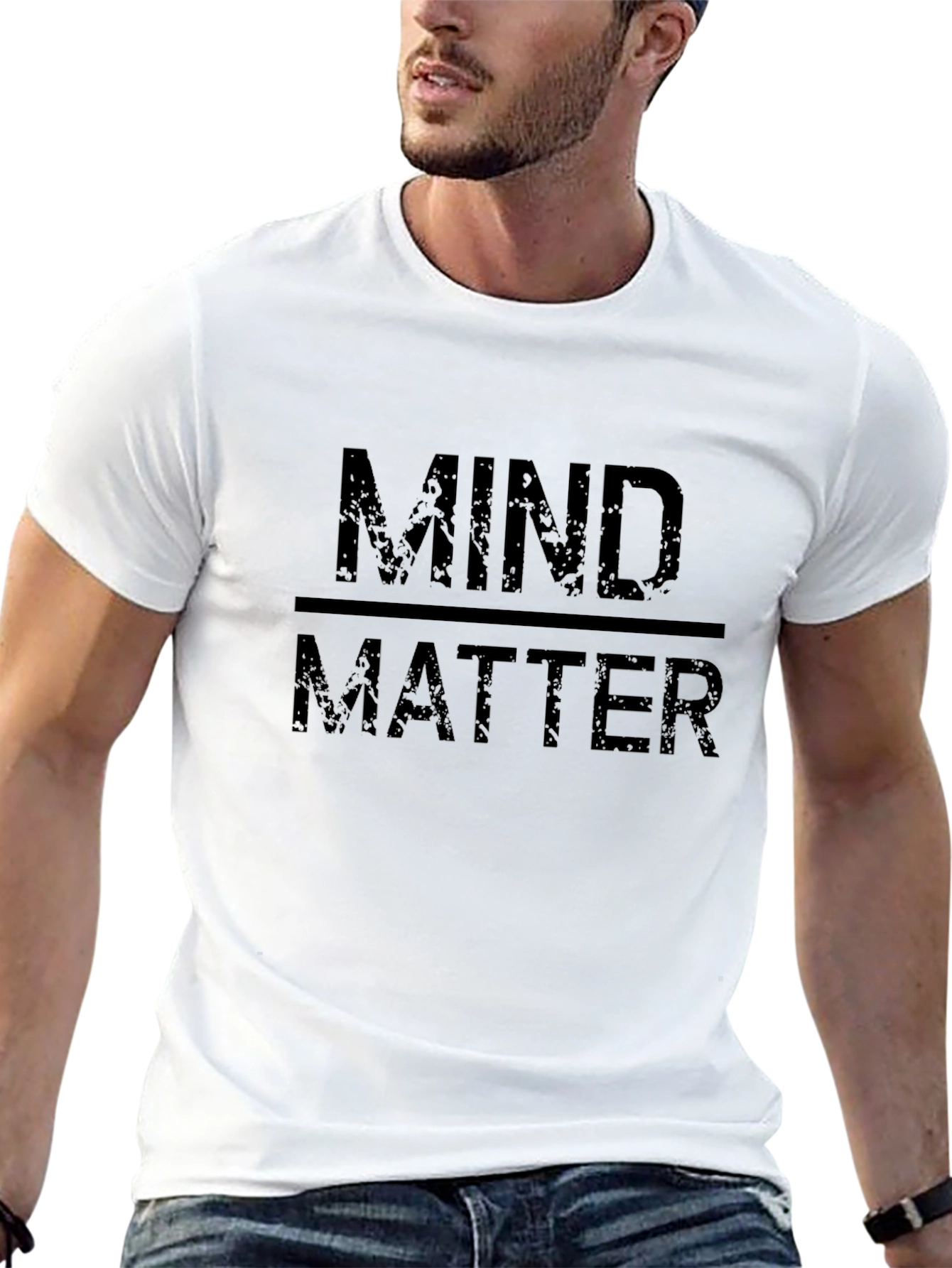 Mind Over Matter Black Graphic T-Shirt