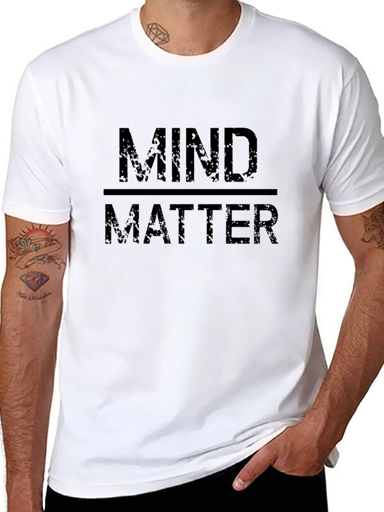 Mind Over Matter Black Graphic T-Shirt